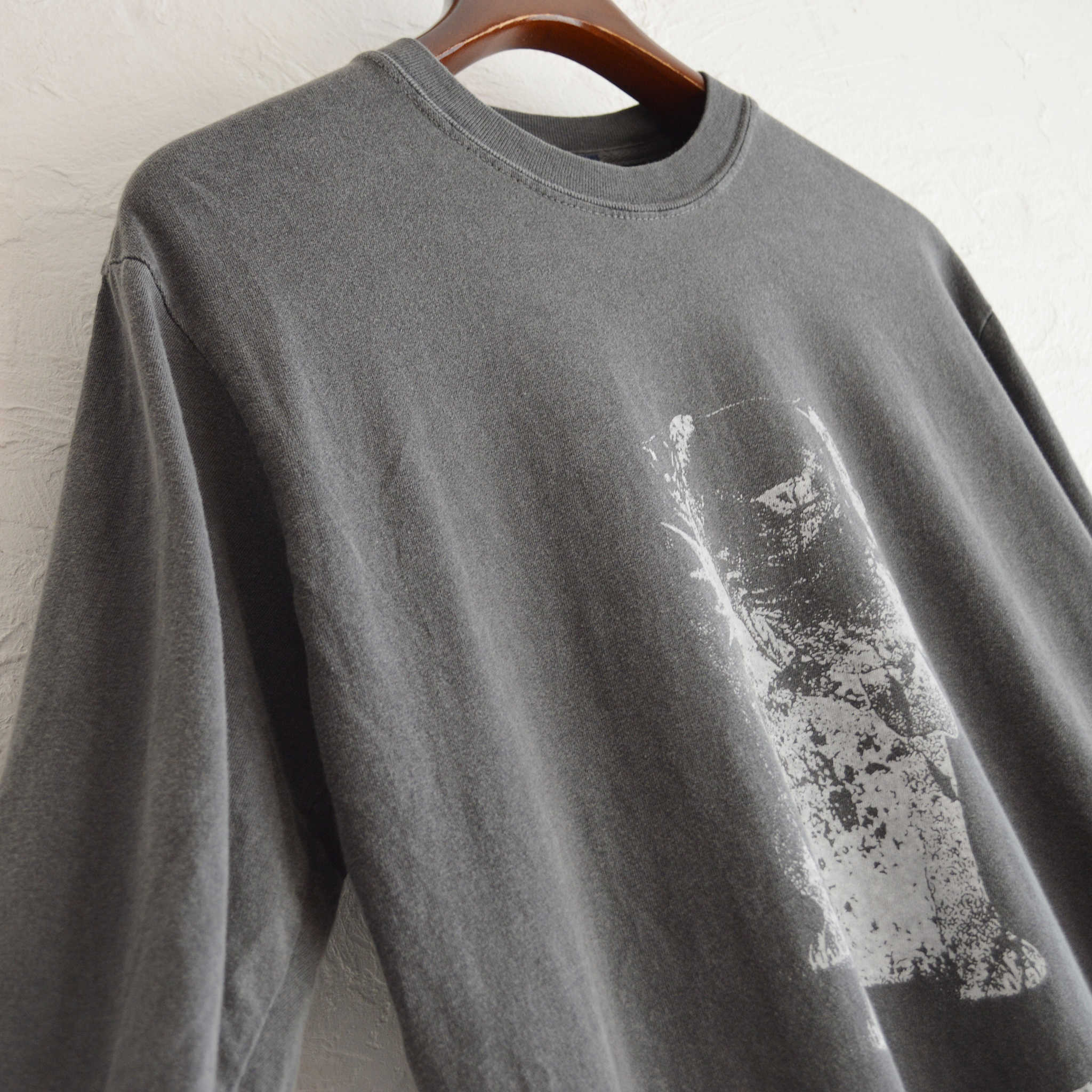 modemdesign モデムデザイン / Pigment pit bull print long sleeve Tee ピグメントピットブルプリントロンティー (PEPPER ペーパー)