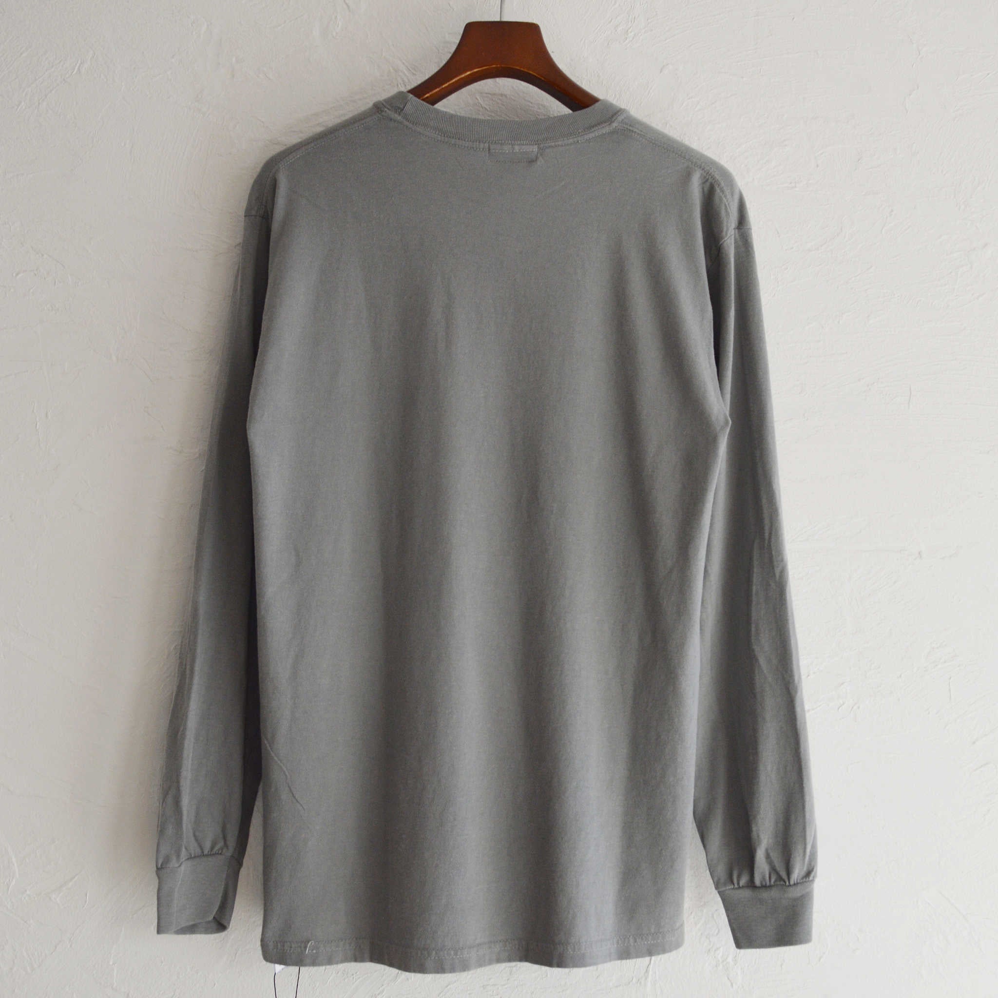 modemdesign モデムデザイン / Pigment pit bull print long sleeve Tee ピグメントピットブルプリントロンティー (GRAY グレー)