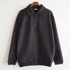 LAMOND ラモンド / HALF ZIP SWEAT ハーフジップスウェット (BLACK ブラック)