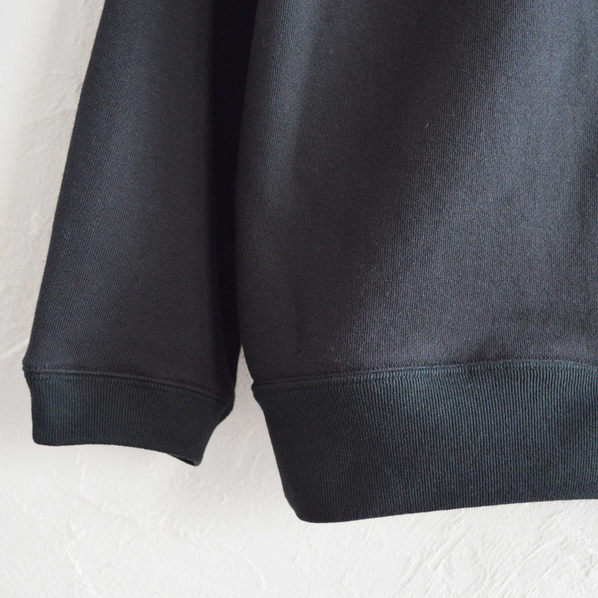 LAMOND ラモンド / HALF ZIP SWEAT ハーフジップスウェット (BLACK ブラック)