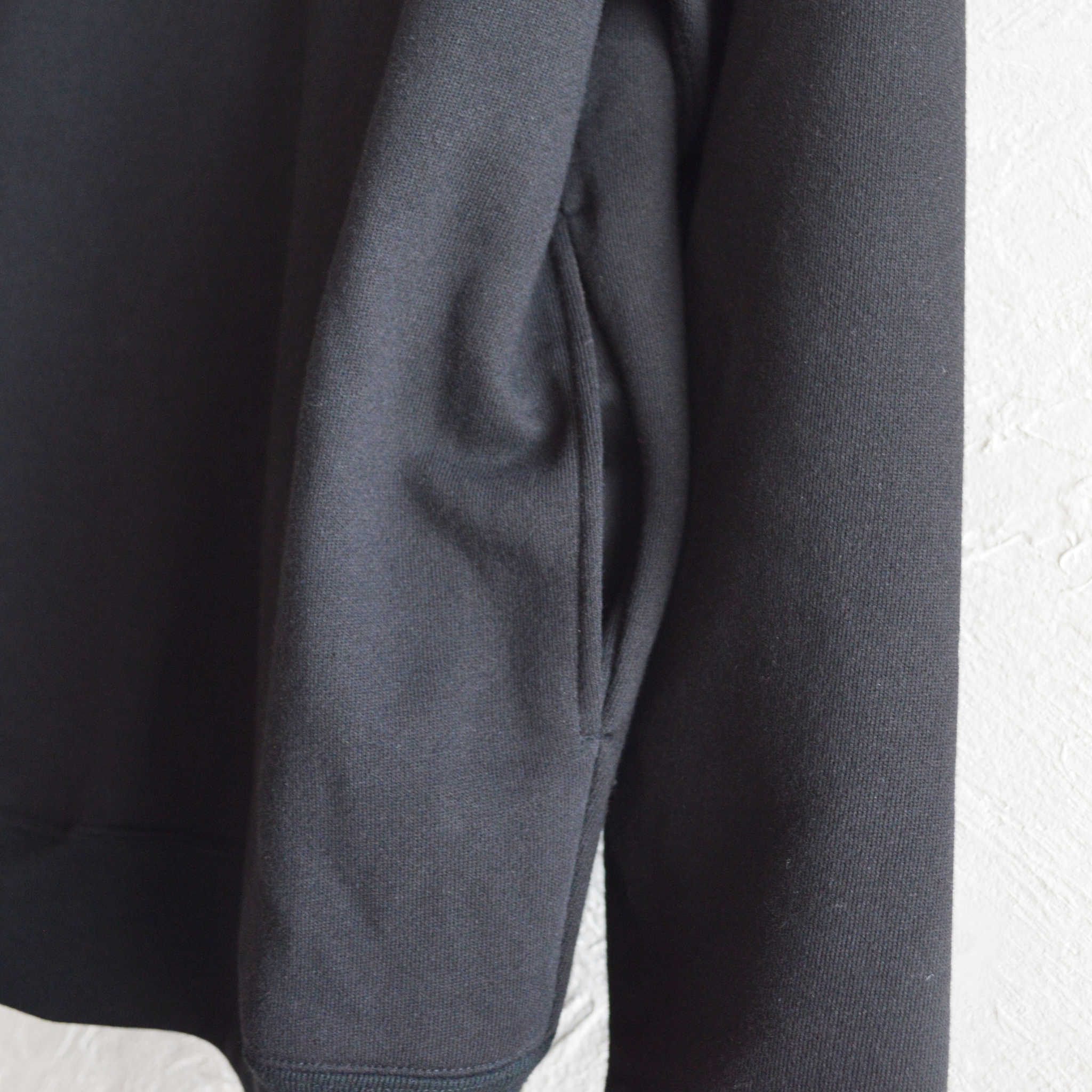 LAMOND ラモンド / HALF ZIP SWEAT ハーフジップスウェット (BLACK ブラック)