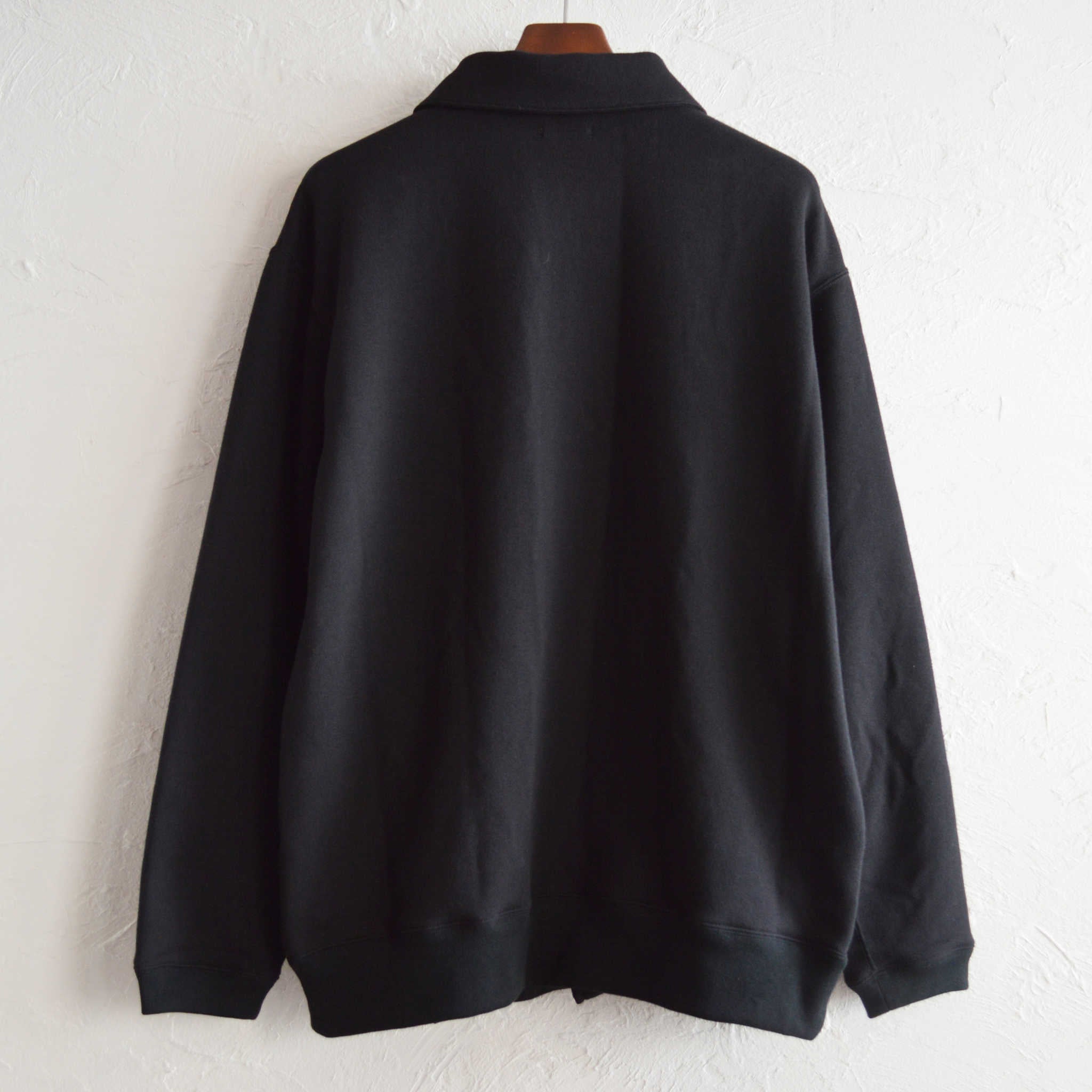 LAMOND ラモンド / HALF ZIP SWEAT ハーフジップスウェット (BLACK ブラック)