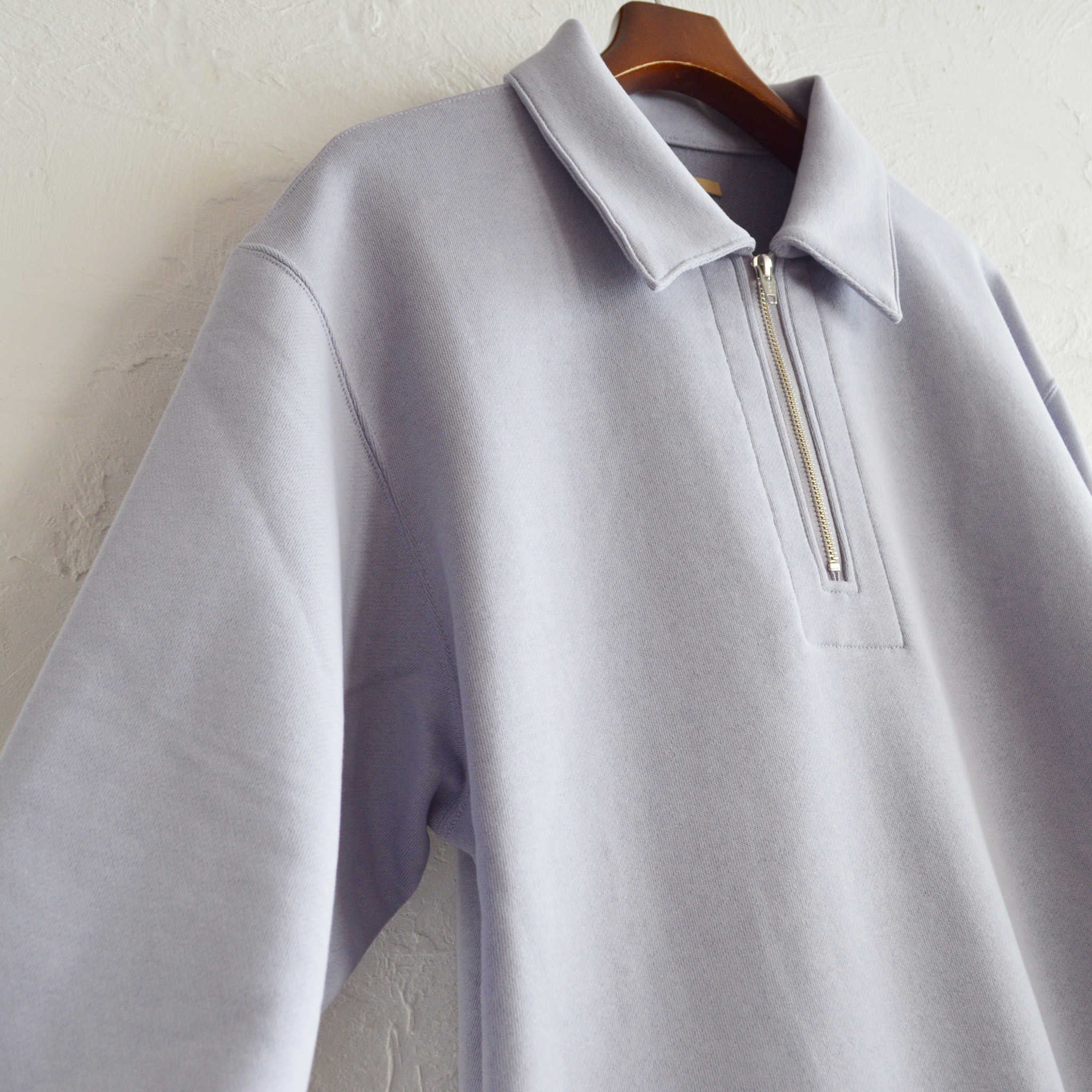 LAMOND ラモンド / HALF ZIP SWEAT ハーフジップスウェット (LAVENDER ラベンダー)