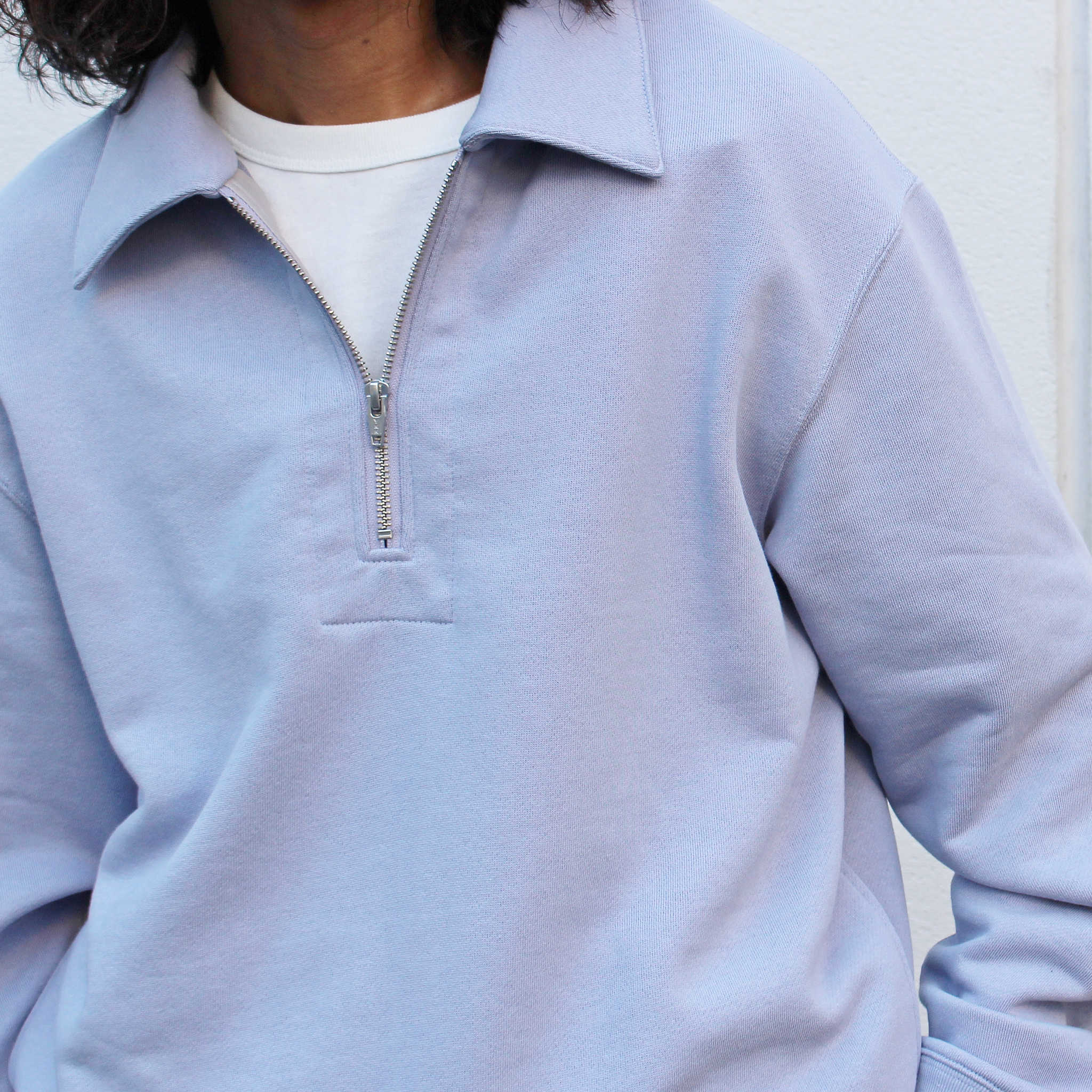 LAMOND ラモンド / HALF ZIP SWEAT ハーフジップスウェット (LAVENDER ラベンダー)