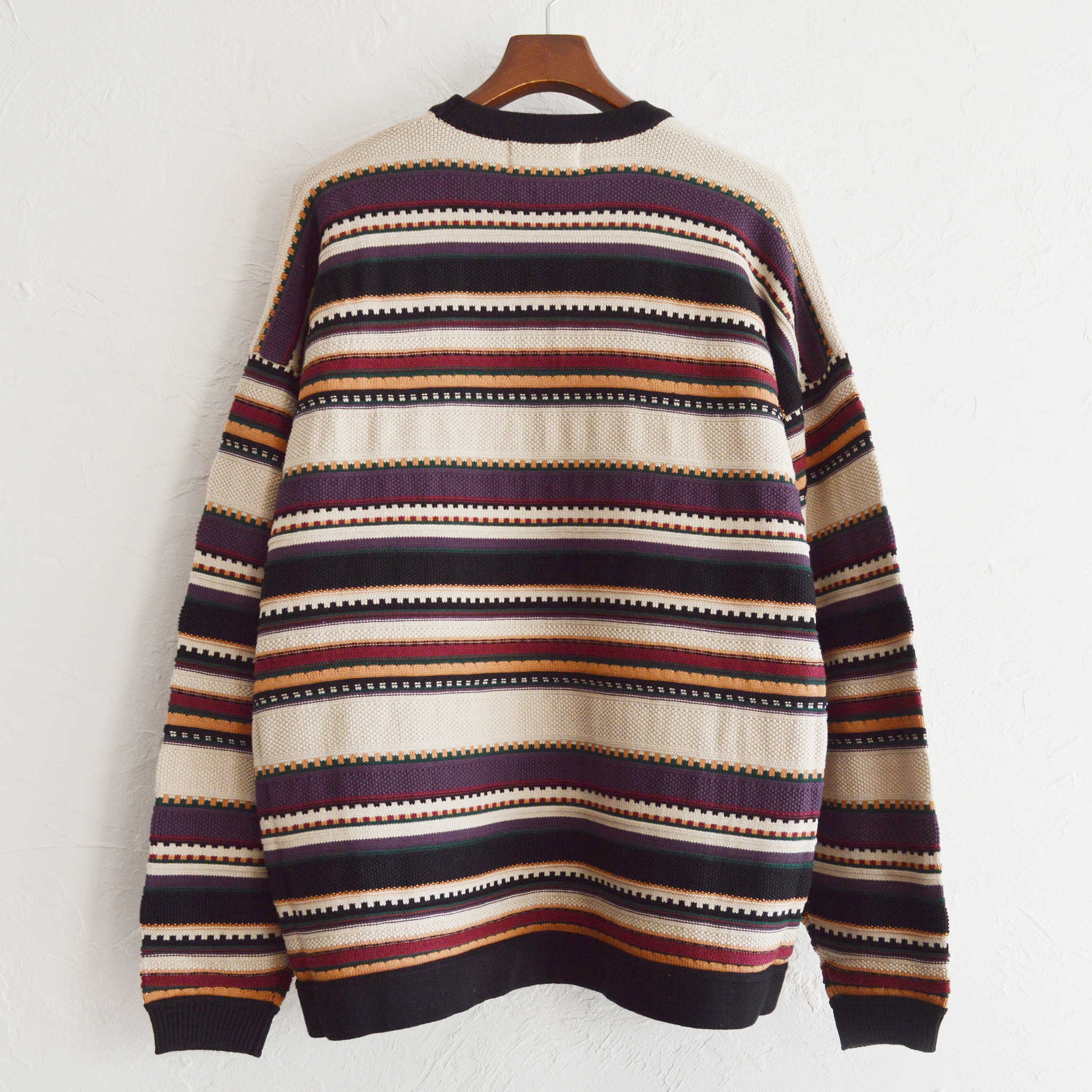 Nasngwam. ナスングワム / 90’s BORDER KNIT ナインティーズボーダーニット (BEIGE ベージュ)