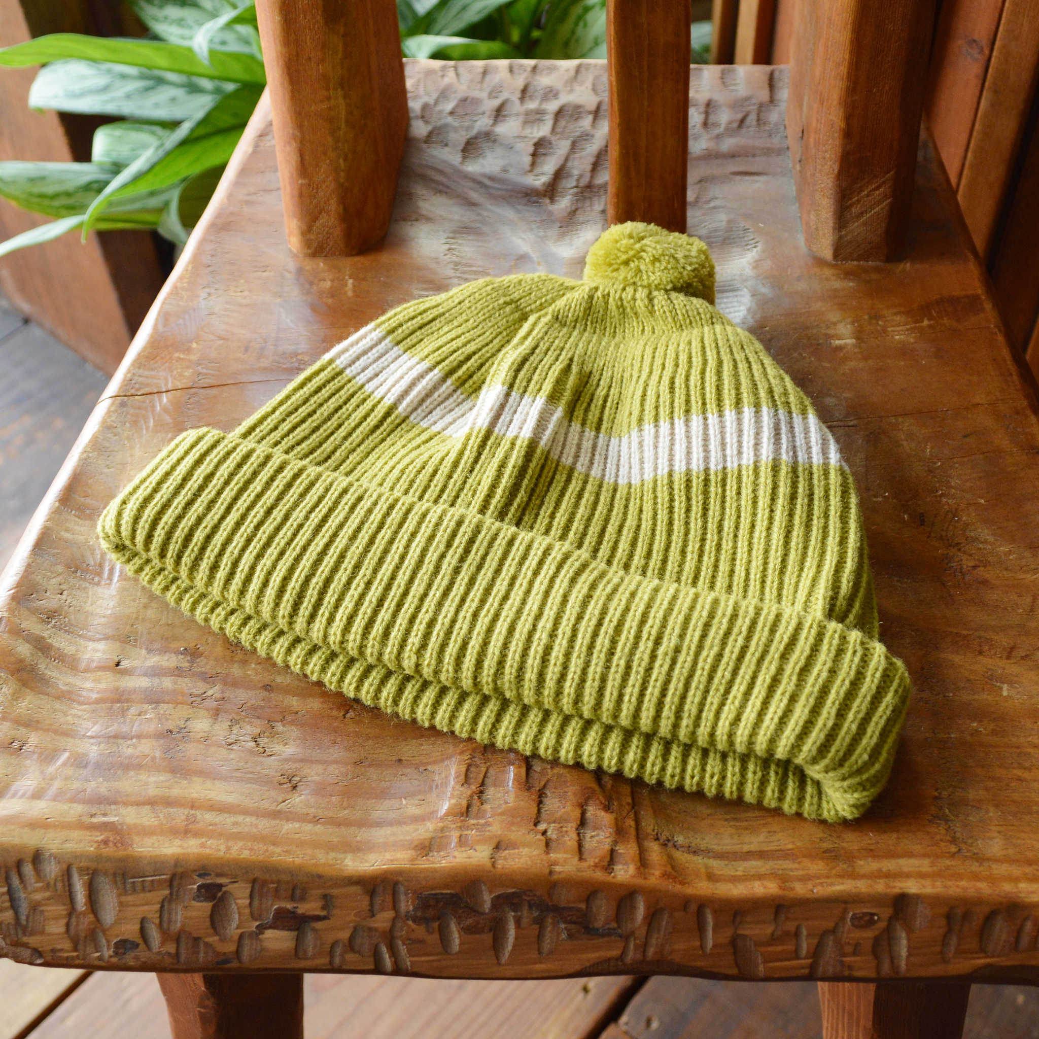 ROTOTO ロトト / STRIPE POMPOM BEANIE ストライプポンポンビーニー