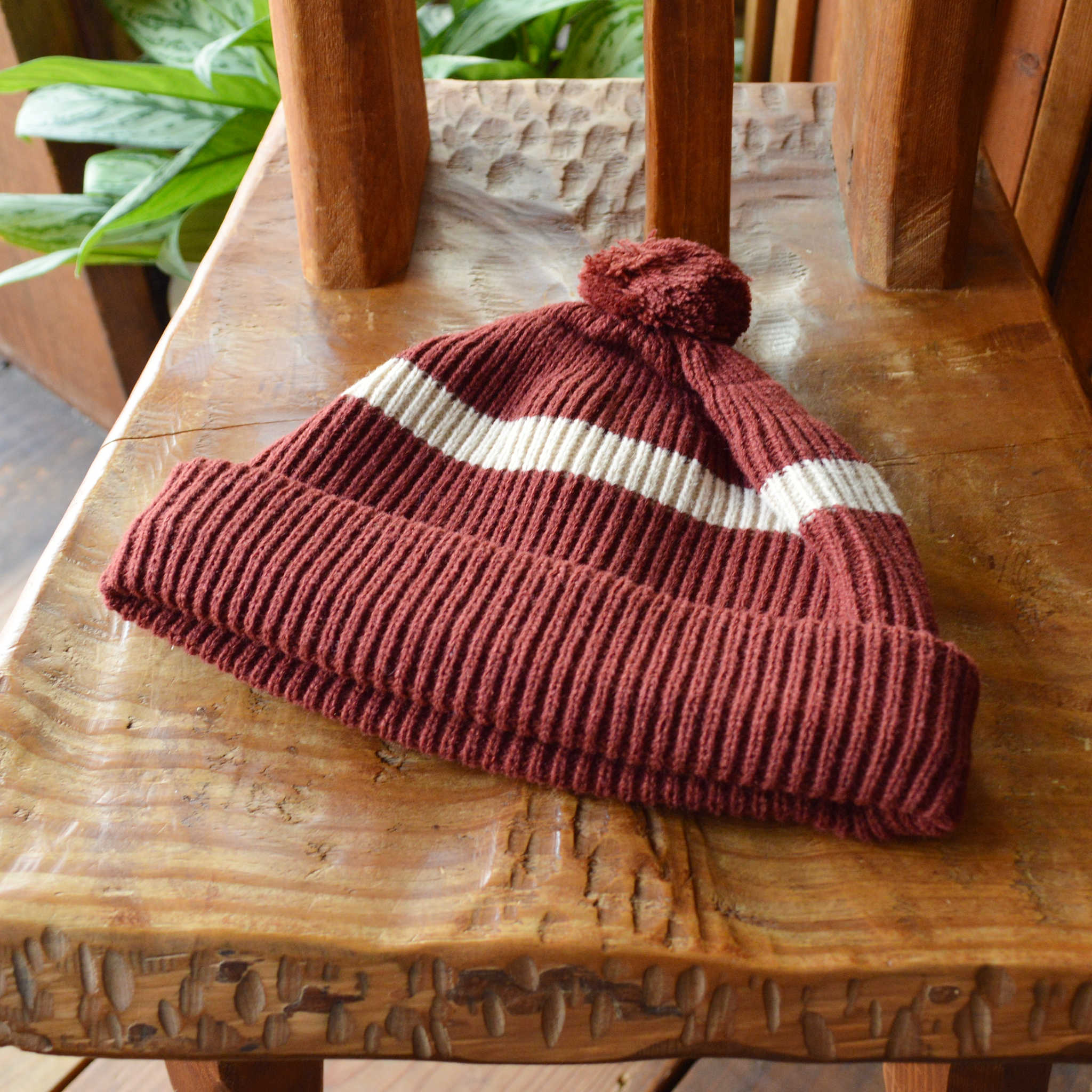 ROTOTO ロトト / STRIPE POMPOM BEANIE ストライプポンポンビーニー