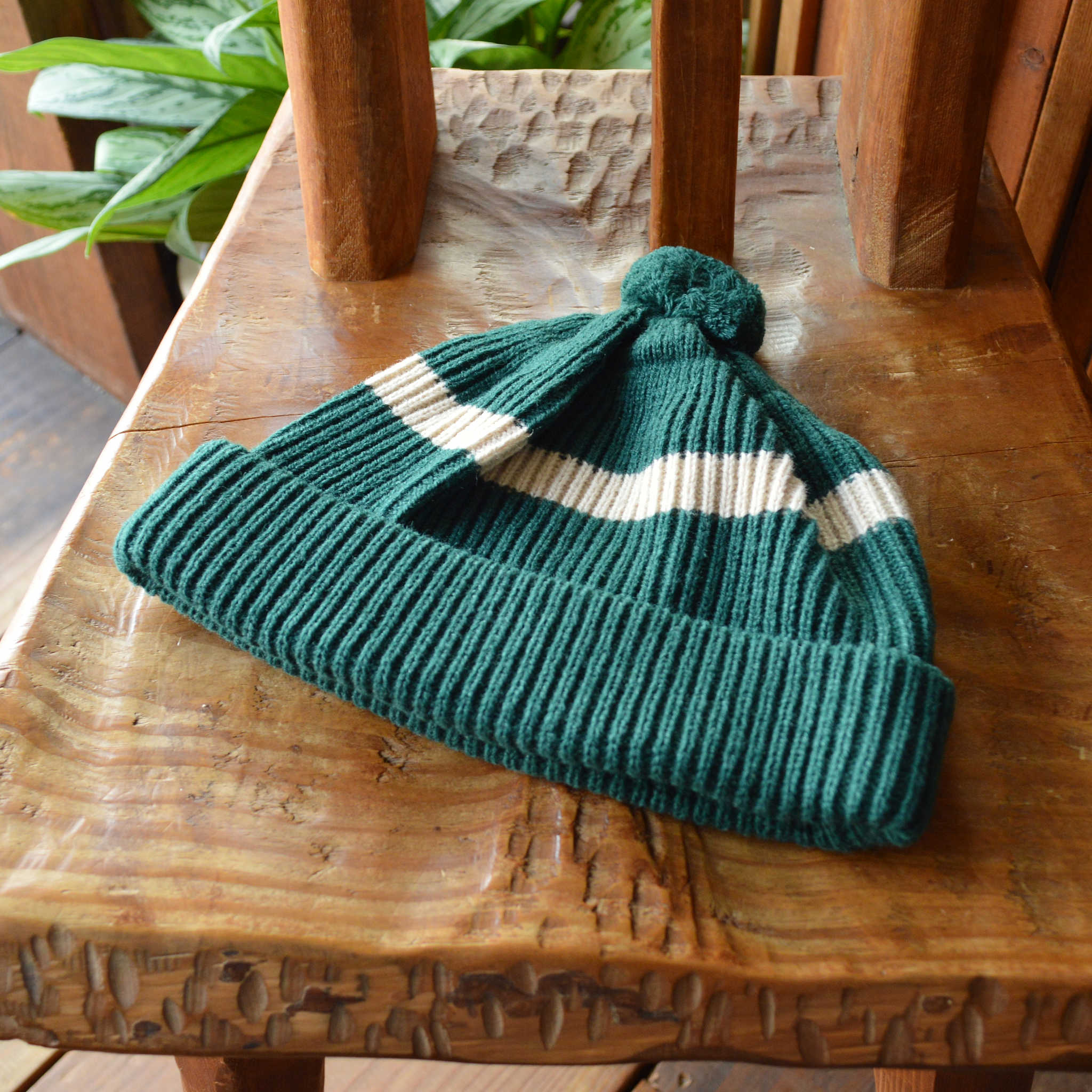 ROTOTO ロトト / STRIPE POMPOM BEANIE ストライプポンポンビーニー