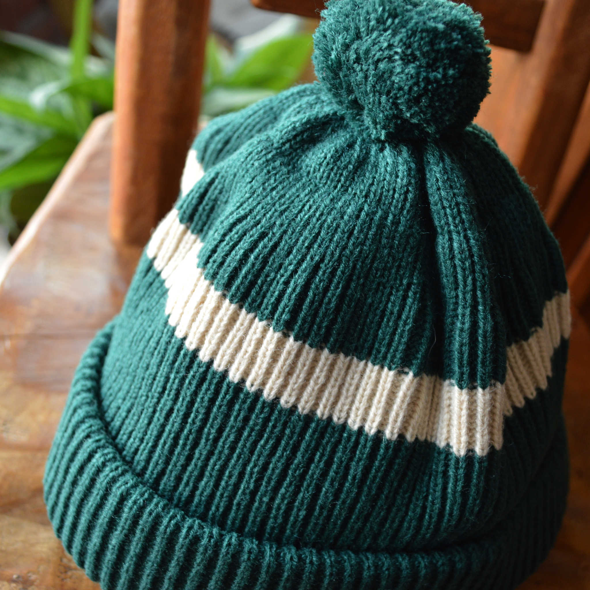 ROTOTO ロトト / STRIPE POMPOM BEANIE ストライプポンポンビーニー