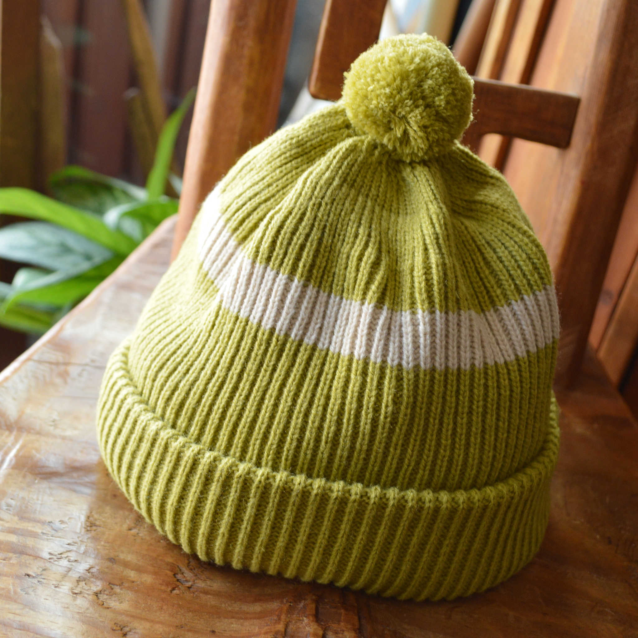 ROTOTO ロトト / STRIPE POMPOM BEANIE ストライプポンポンビーニー