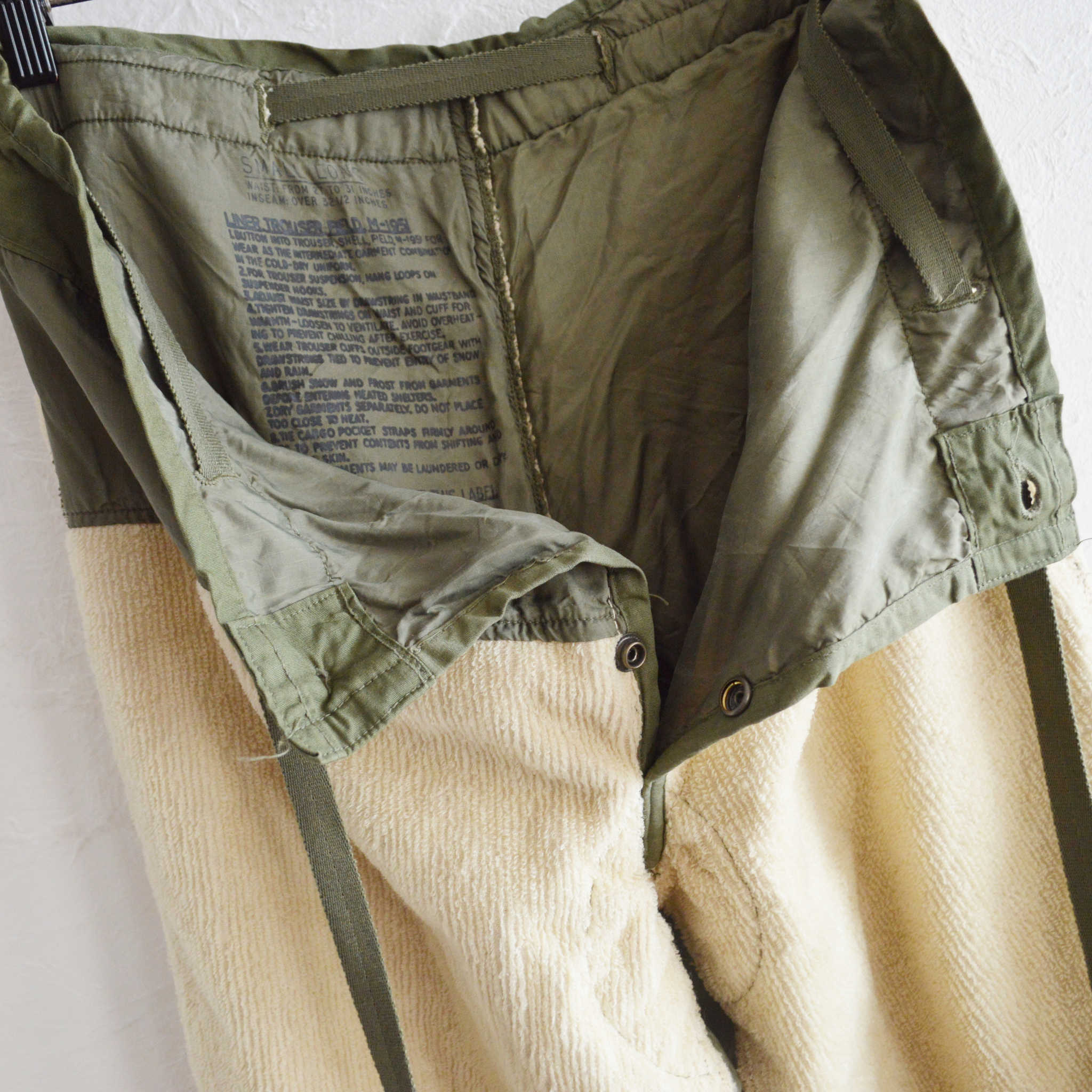 BIG P.PRODUCT ビッグピープロダクト / REMAKE: 1950’S US M-51TROUSER LINER (SOLID ソリッド)