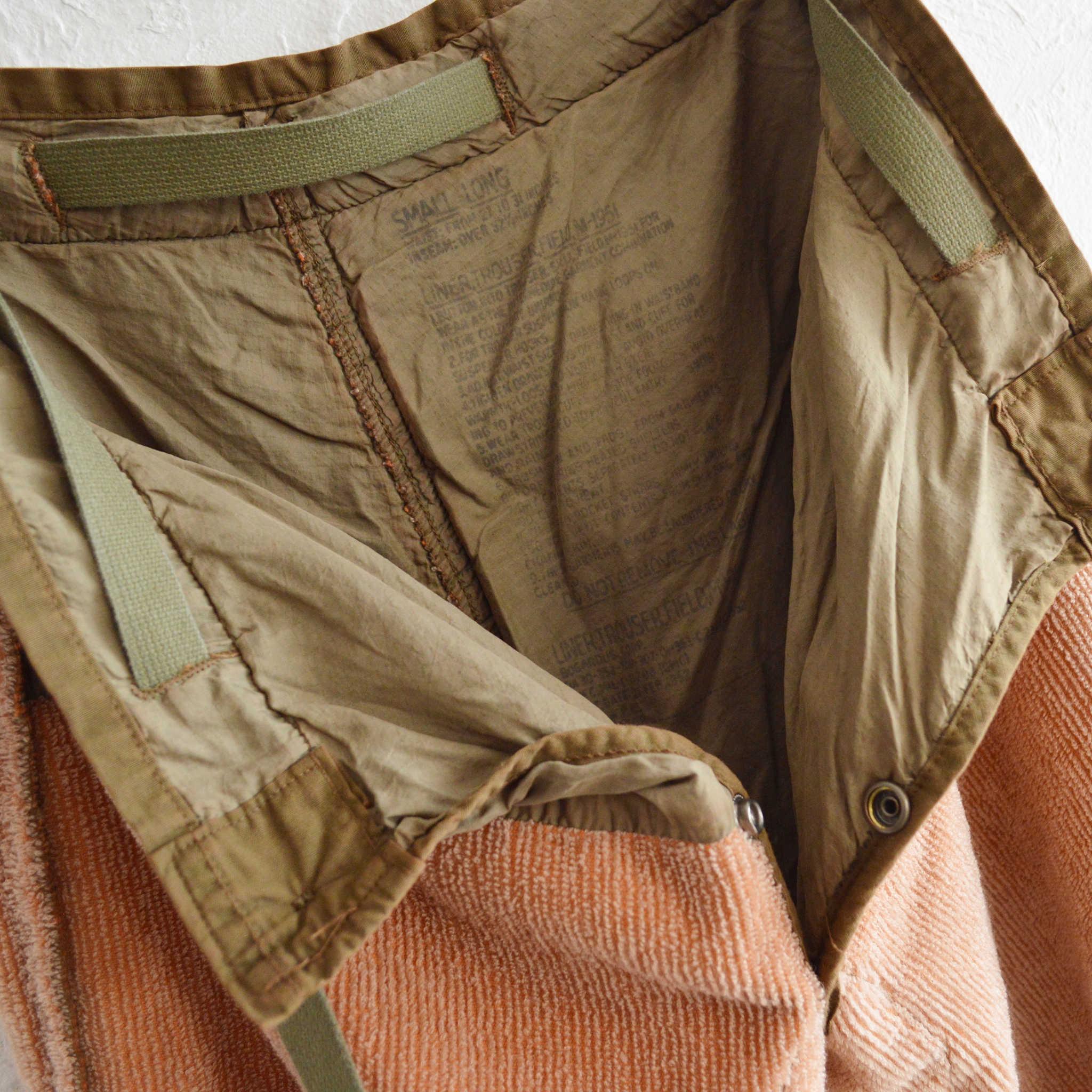 BIG P.PRODUCT ビッグピープロダクト / REMAKE: 1950’S US M-51TROUSER LINER (BROWN ブラウン)