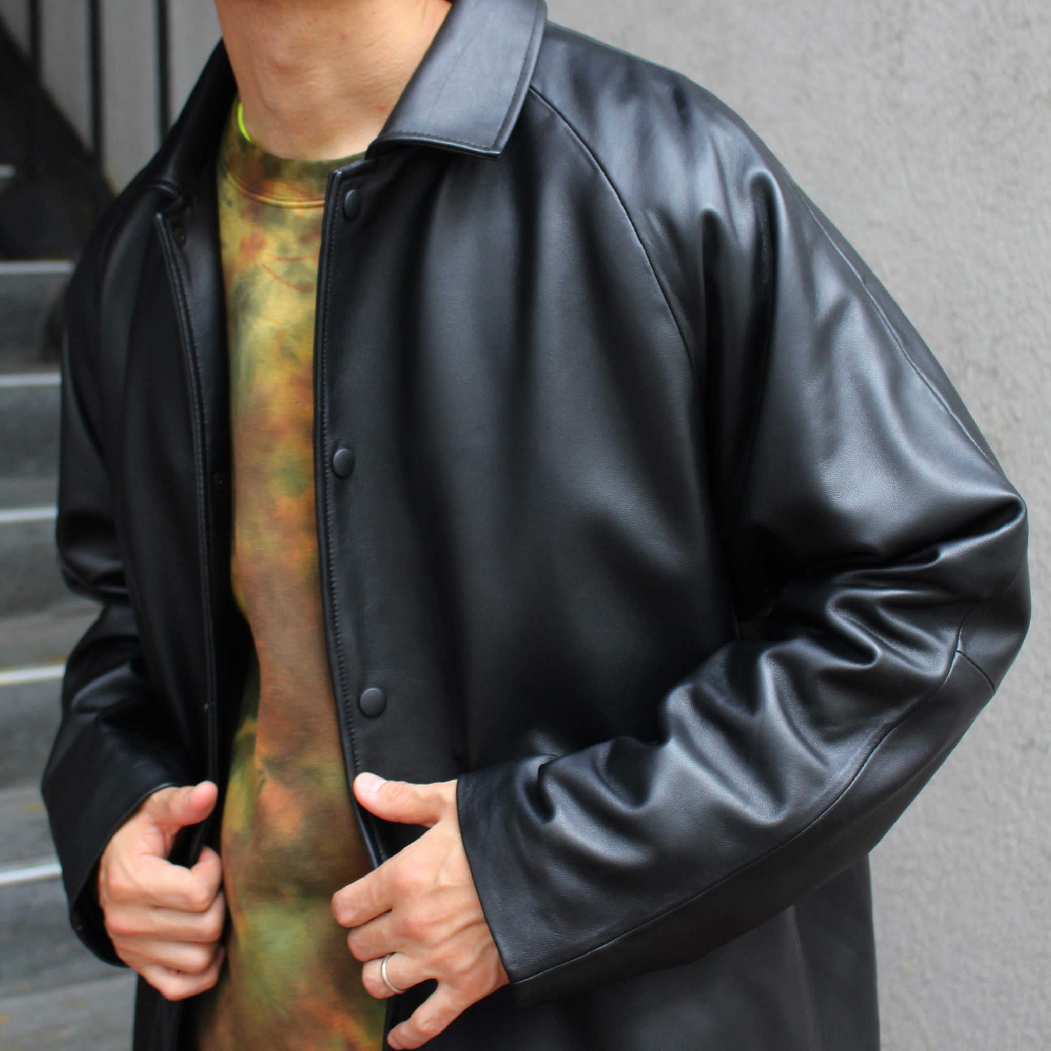 AWESOME LEATHER オーサムレザー / COACH JACKET コーチジャケット (BLACK ブラック)