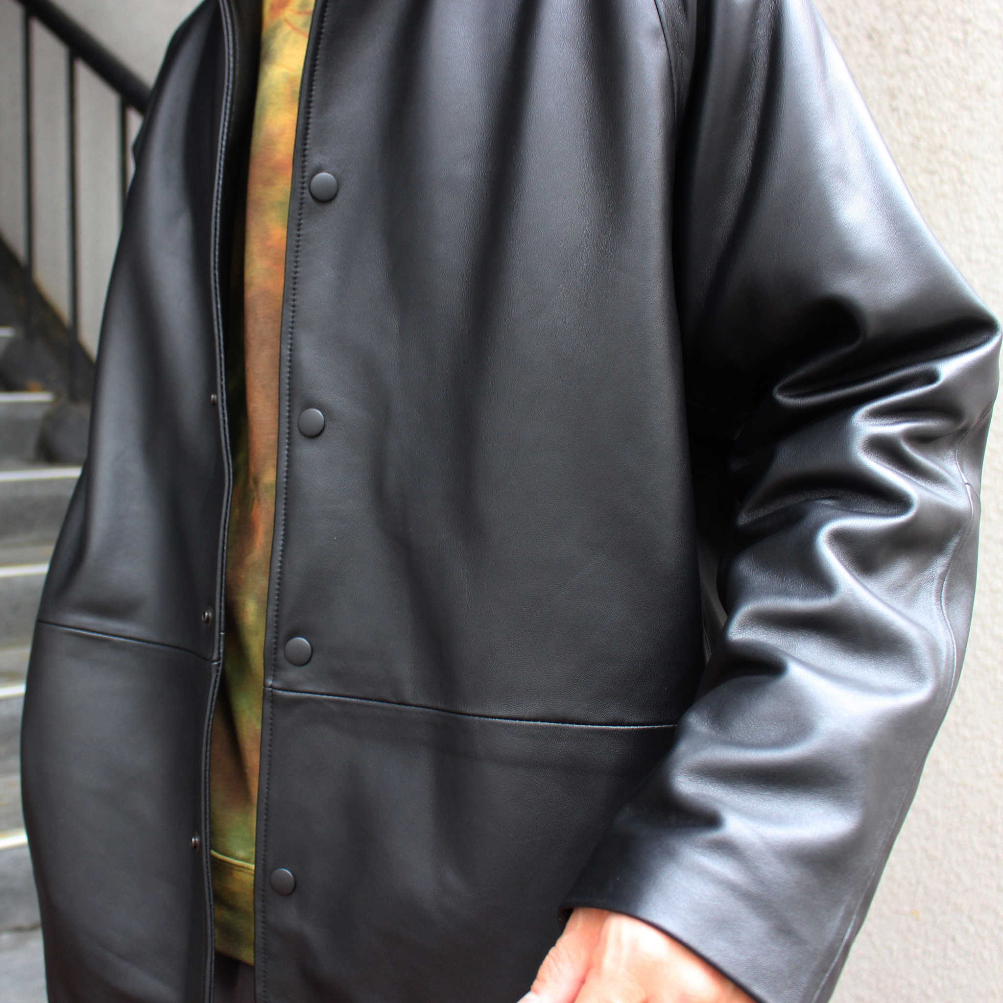 AWESOME LEATHER オーサムレザー / COACH JACKET コーチジャケット (BLACK ブラック)