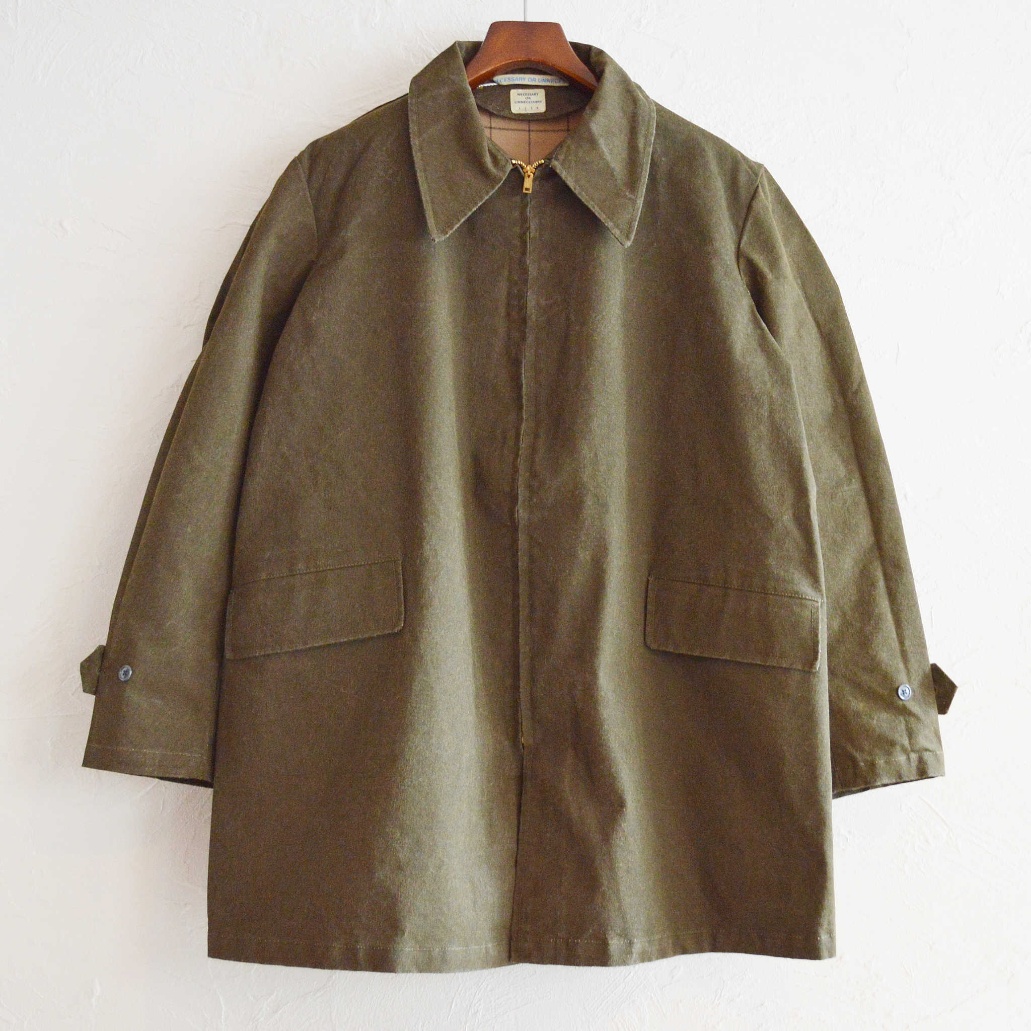 necessary or unnecessary ネセサリーオアアンネセサリー N.O.UNナウン / CAR COAT カーコート (OLIVE オリーブ)