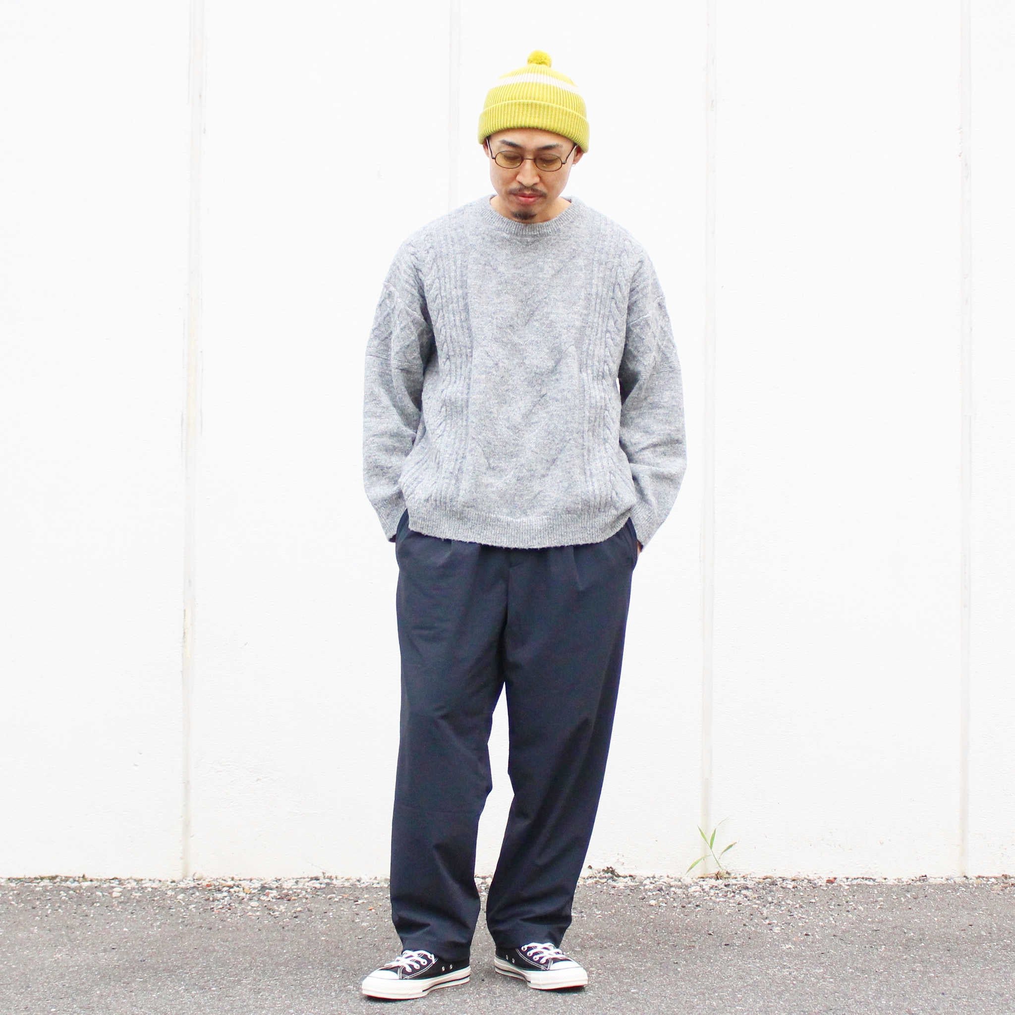 YONCA ヨンカ / COMFORT TECH FLEECE PANTS WIDE カモフォートテックフリースパンツワイド  (BLACK ブラック)