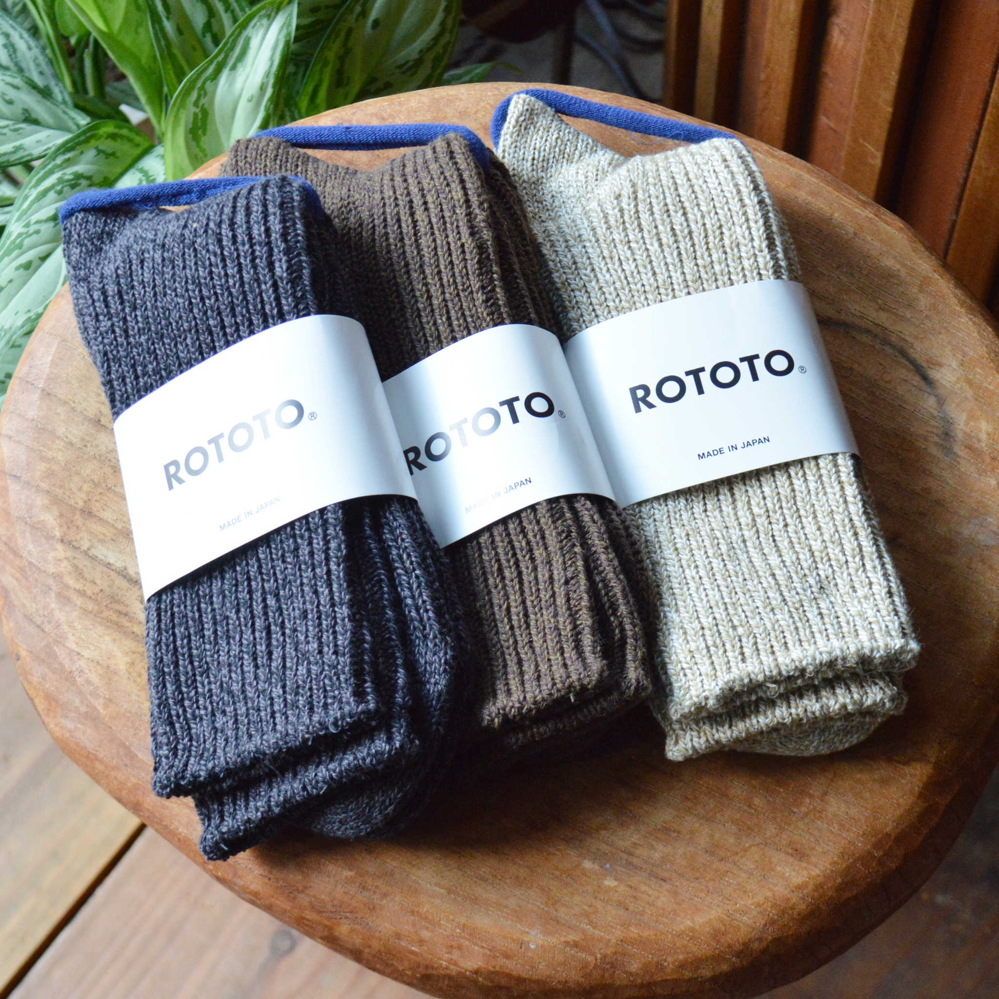 ROTOTO ロトト / RECYCLED COTTON MARL SOCKS リサイクルコットンマールソックス