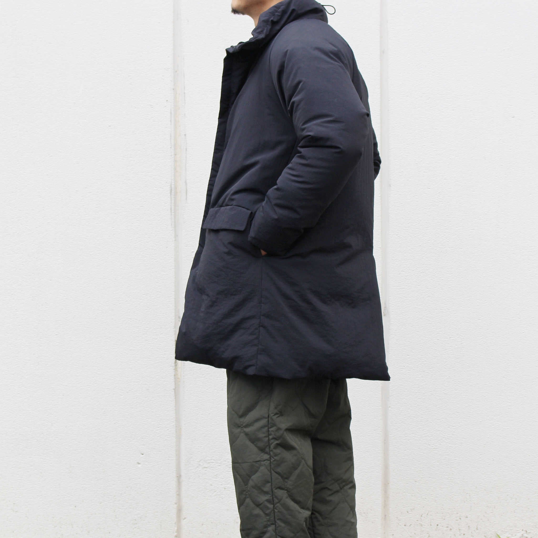 LAMOND ラモンド / LIGHT SHELL STAND DOWN COAT ライトシェルダウンコート (BLACK ブラック)