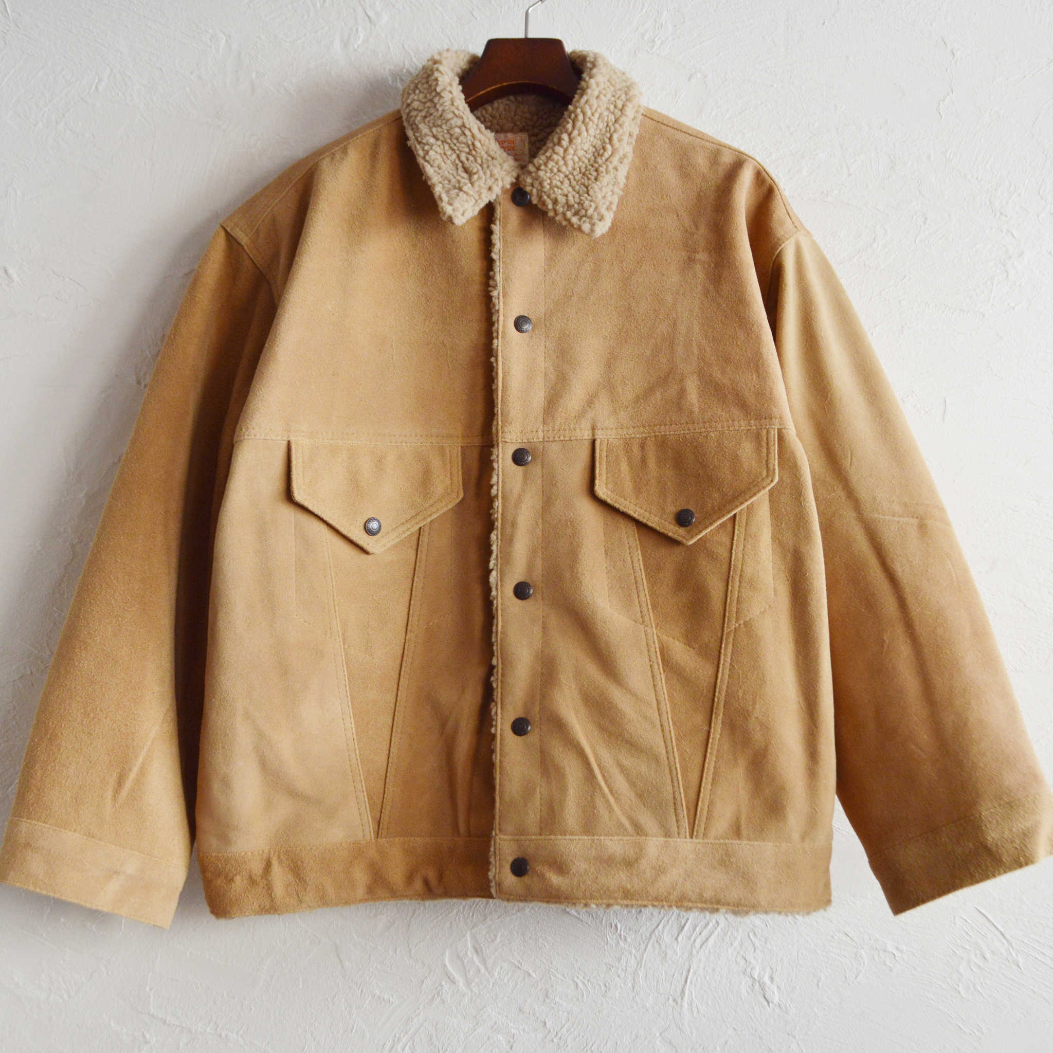 IMPRESTORE インプレストア / Cow Suede Tracker Jacket カウスウェードトラッカージャケット (BEIGE ベージュ)