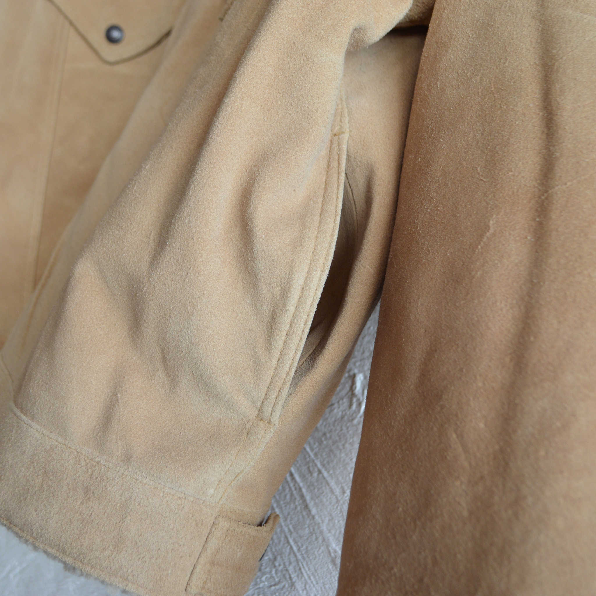 IMPRESTORE インプレストア / Cow Suede Tracker Jacket カウスウェードトラッカージャケット (BEIGE ベージュ)