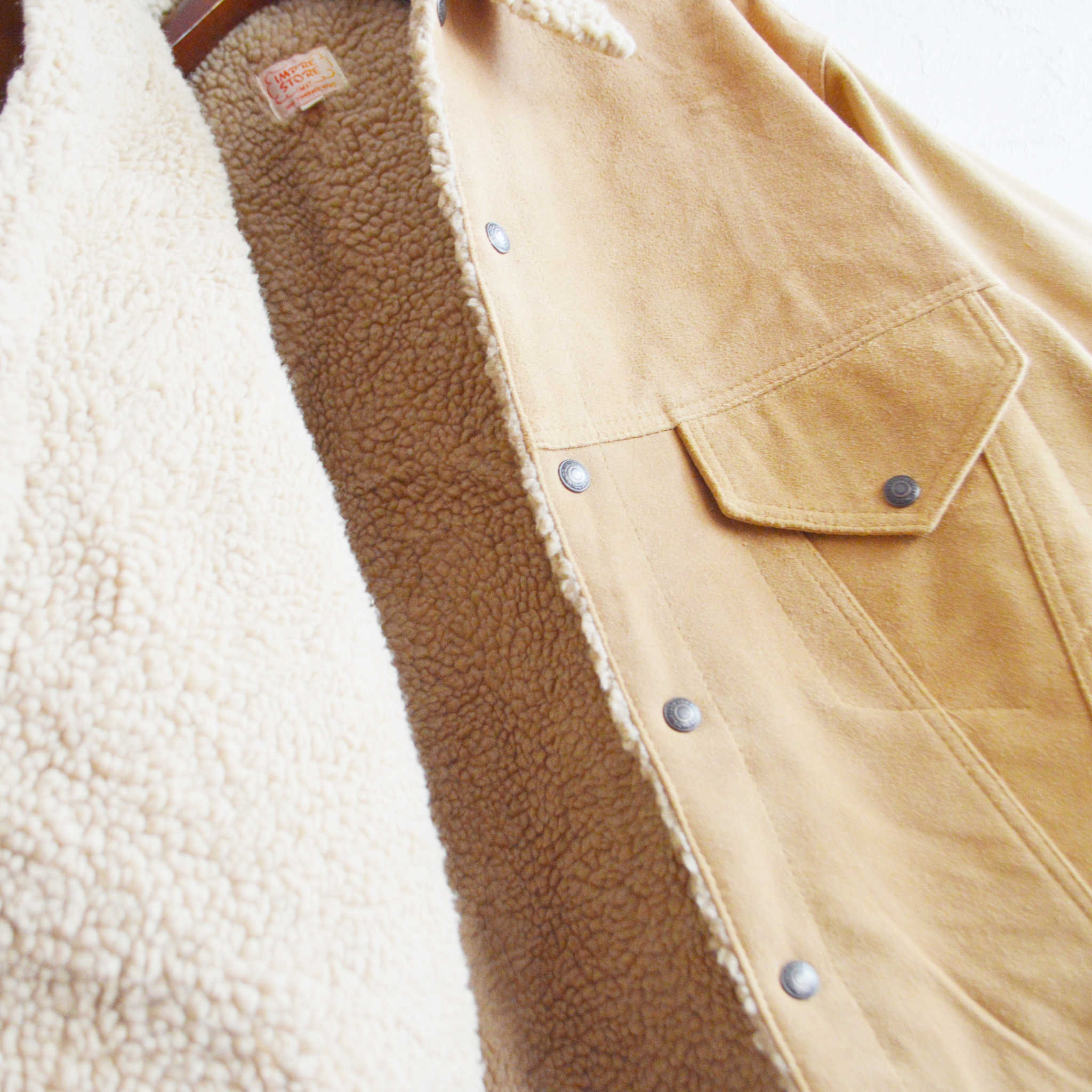 IMPRESTORE インプレストア / Cow Suede Tracker Jacket カウスウェードトラッカージャケット (BEIGE ベージュ)