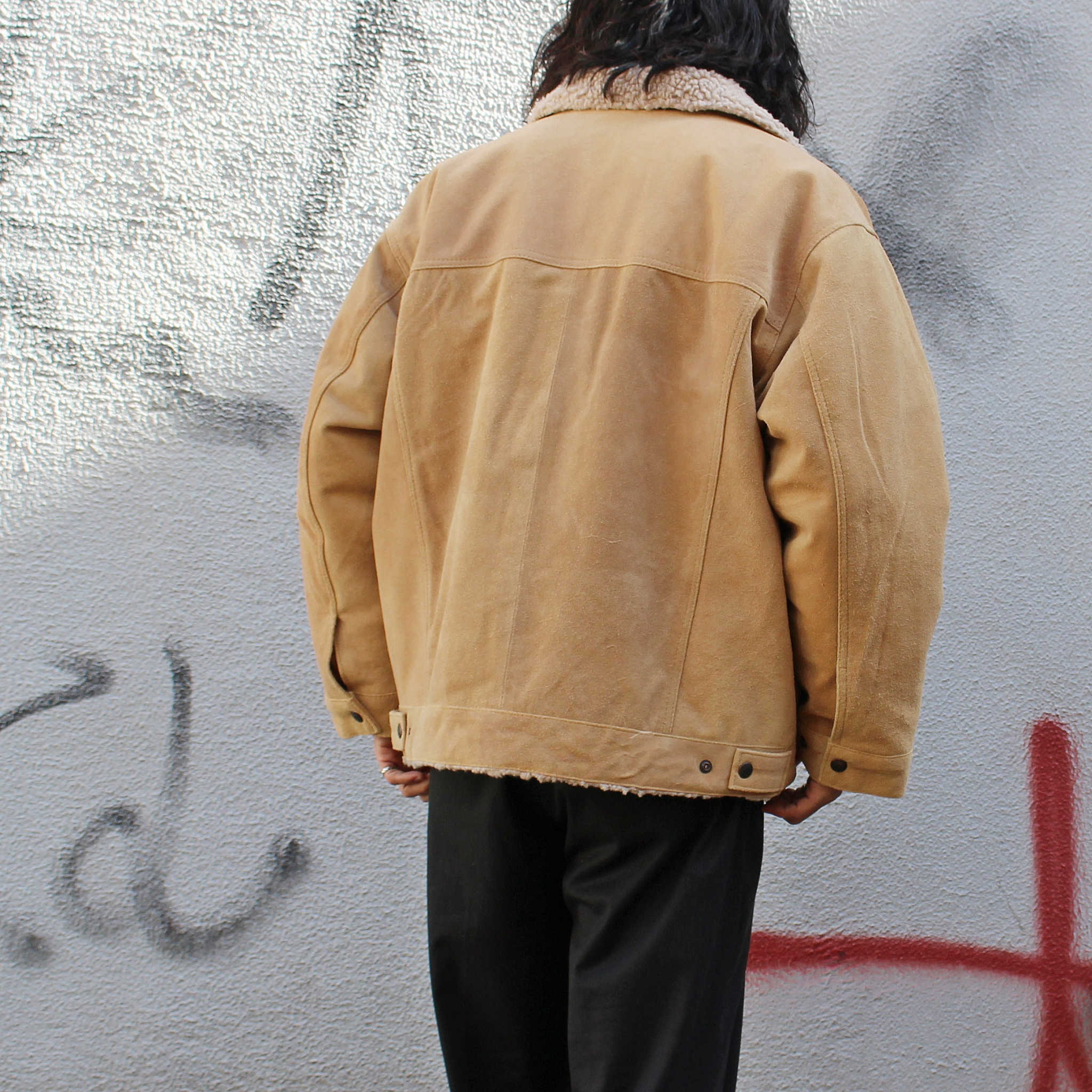 IMPRESTORE インプレストア / Cow Suede Tracker Jacket カウスウェードトラッカージャケット (BEIGE ベージュ)