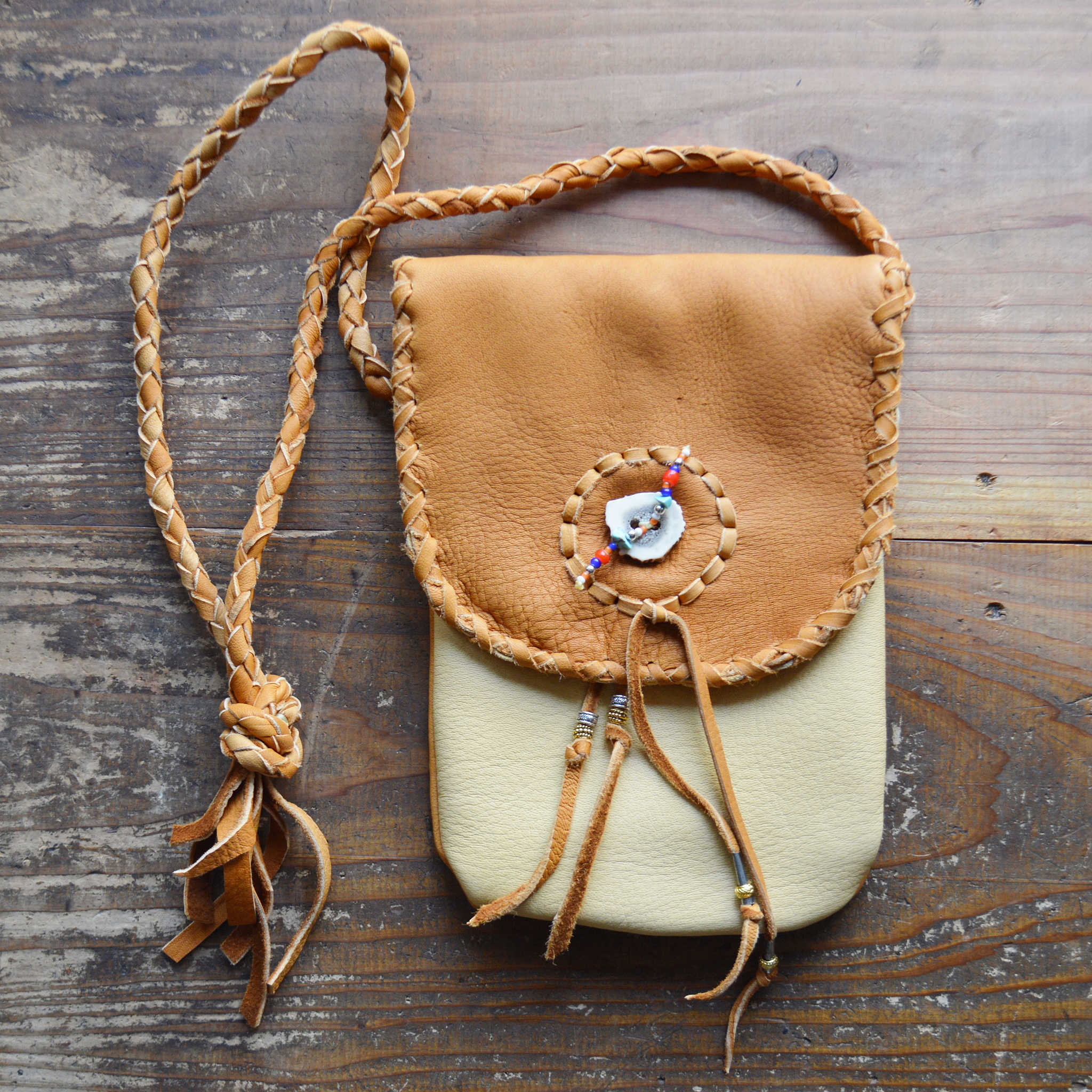 Nasngwam.×EARLYMORNING ナスングワム アーリーモーニング / DEARSKIN MEDICINE BAG ディアスキンメディスンバッグ (CAMEL キャメル)