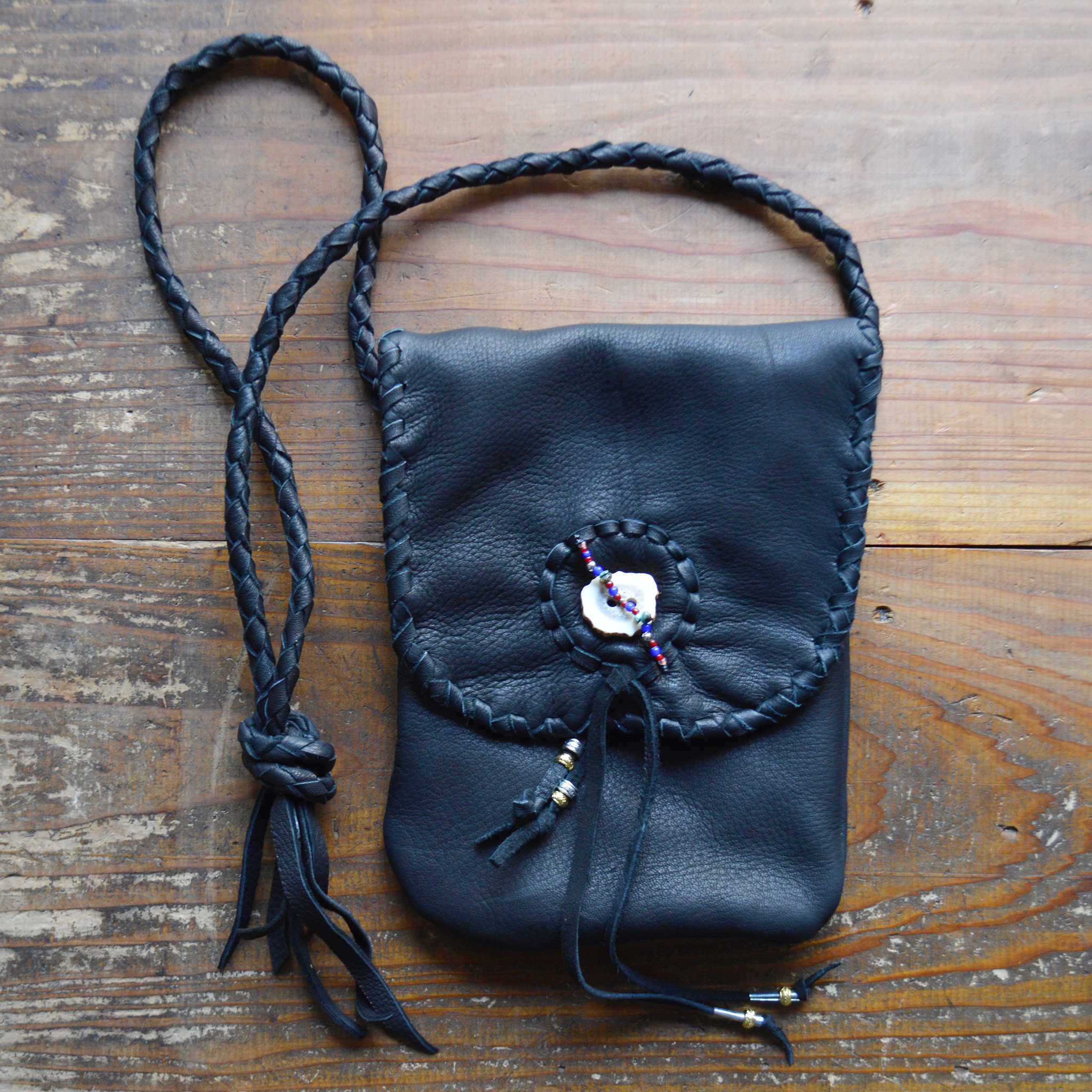 Nasngwam.×EARLYMORNING ナスングワム アーリーモーニング / DEARSKIN MEDICINE BAG ディアスキンメディスンバッグ (BLACK ブラック)