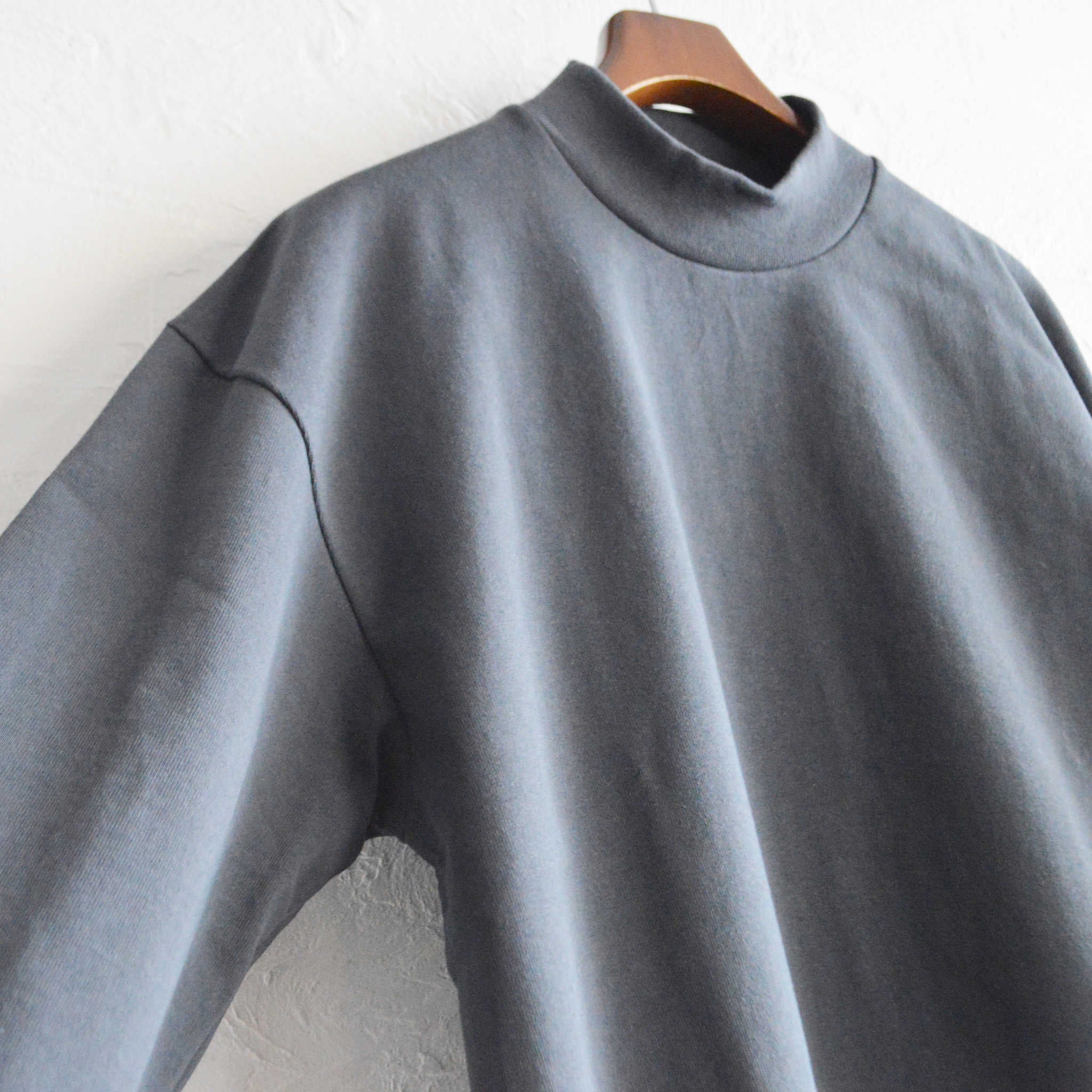 LAMOND ラモンド / MOCK NECK TEE モックネックティー (CHARCOAL チャコール)