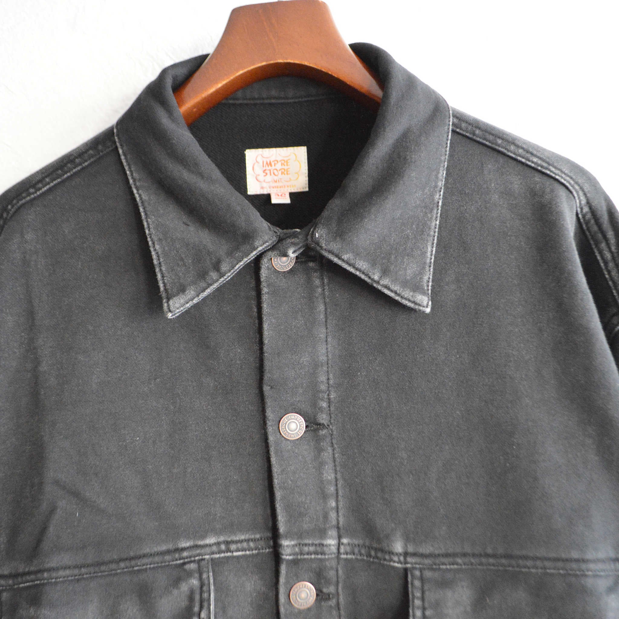 IMPRESTORE インプレストア / BenJie | Trucker Coat トラッカーコート (FADE BLACK フェードブラック)