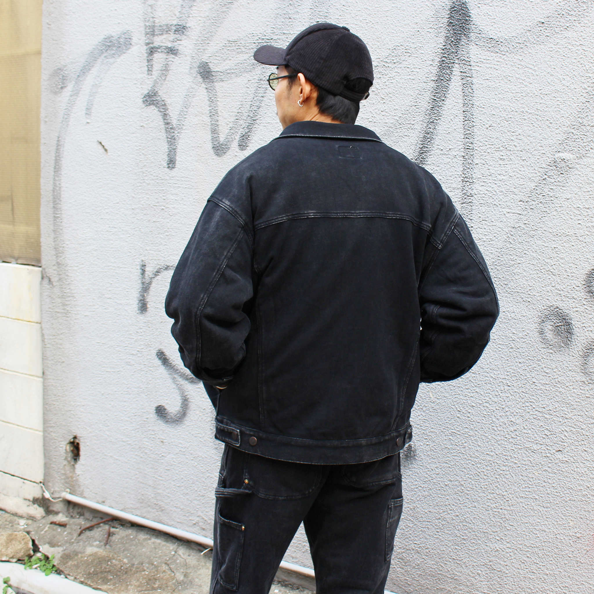 IMPRESTORE インプレストア / BenJie | Trucker Coat トラッカーコート (FADE BLACK フェードブラック)