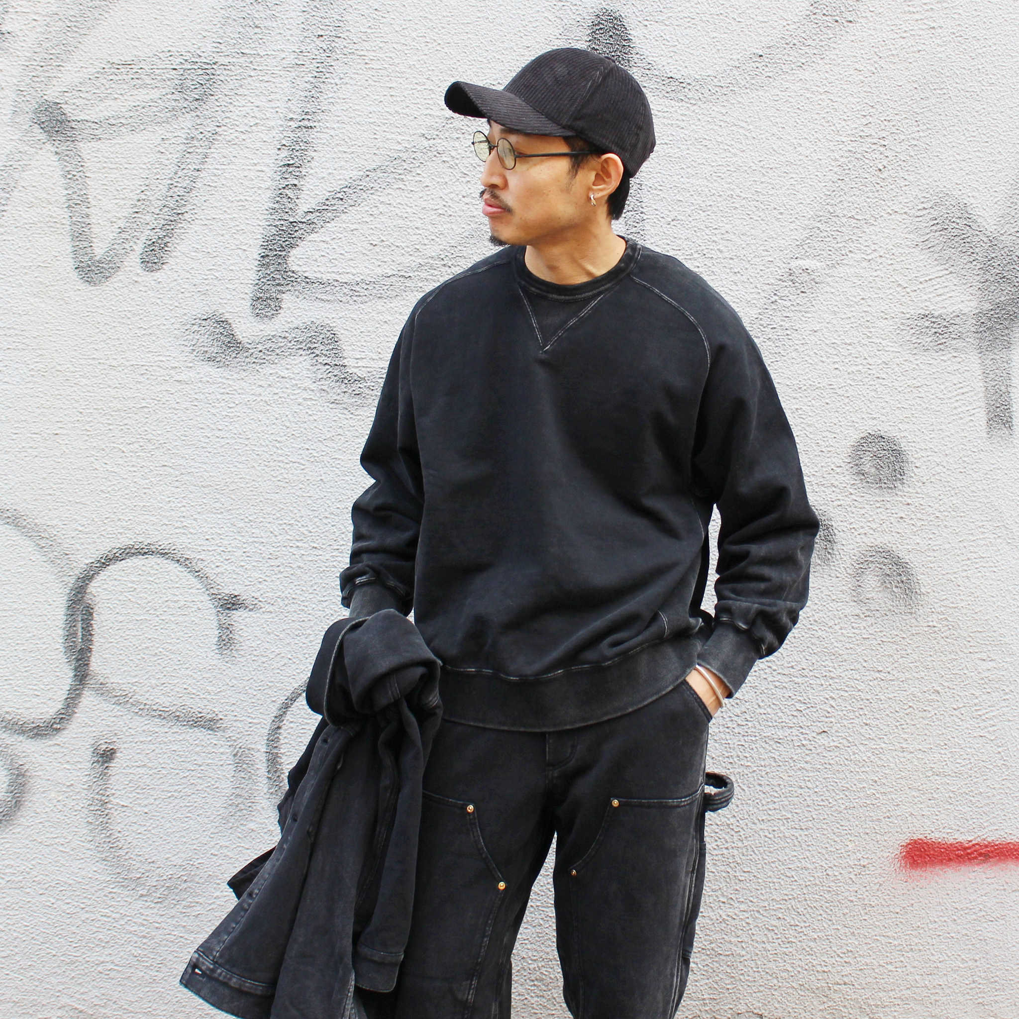 IMPRESTORE インプレストア / Martha | Freedom sweat フリーダムスウェット (FADE BLACK フェードブラック)