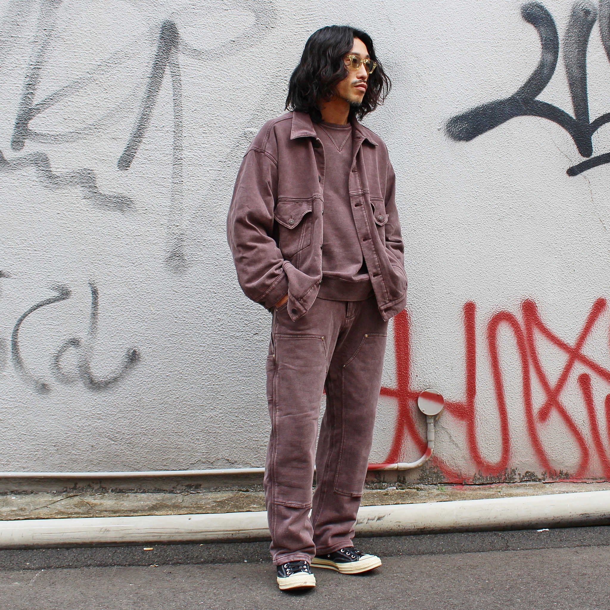 IMPRESTORE インプレストア / BenJie | Trucker Coat トラッカーコート (FADE BROWN フェードブラウン)