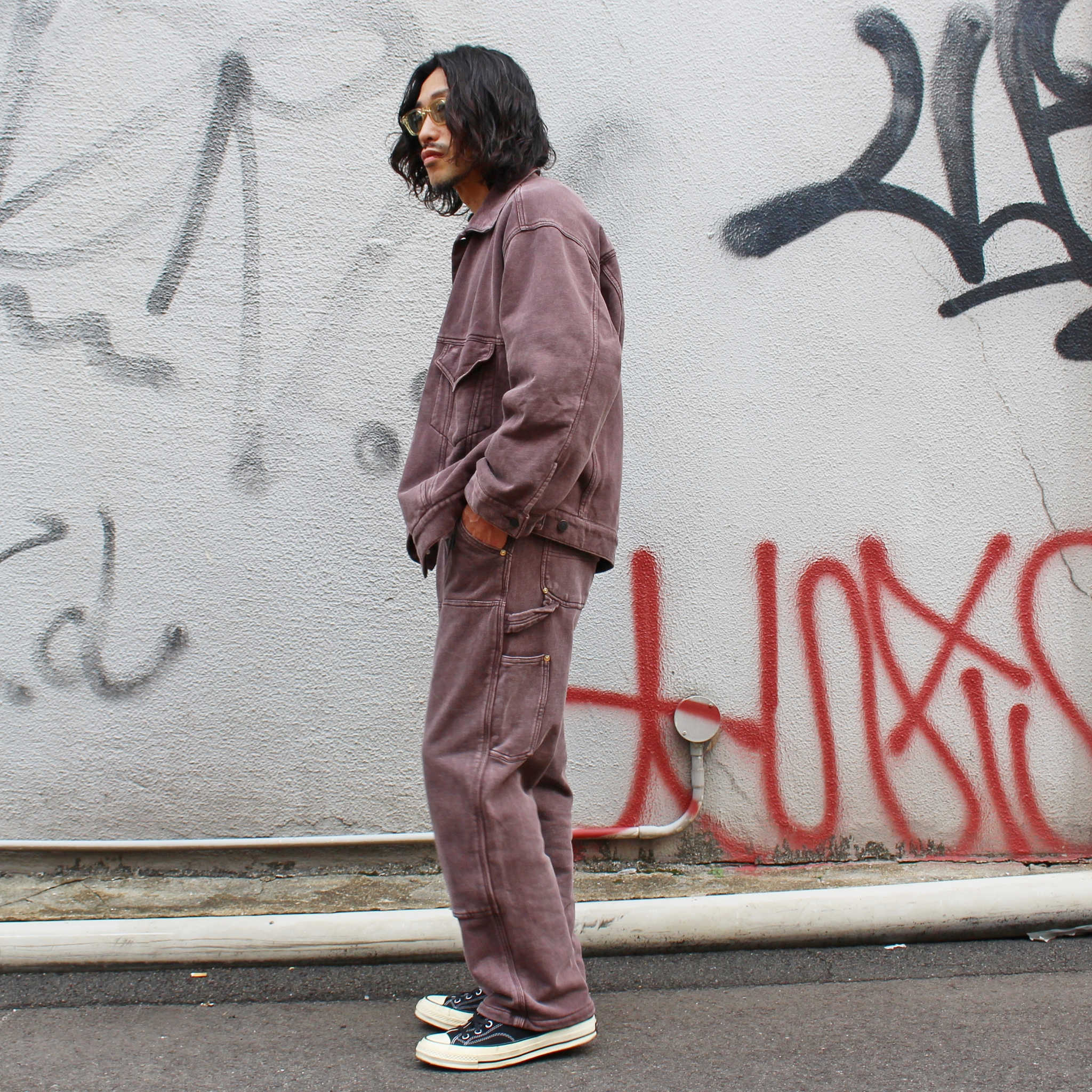 IMPRESTORE インプレストア / BenJie | Trucker Coat トラッカーコート (FADE BROWN フェードブラウン)