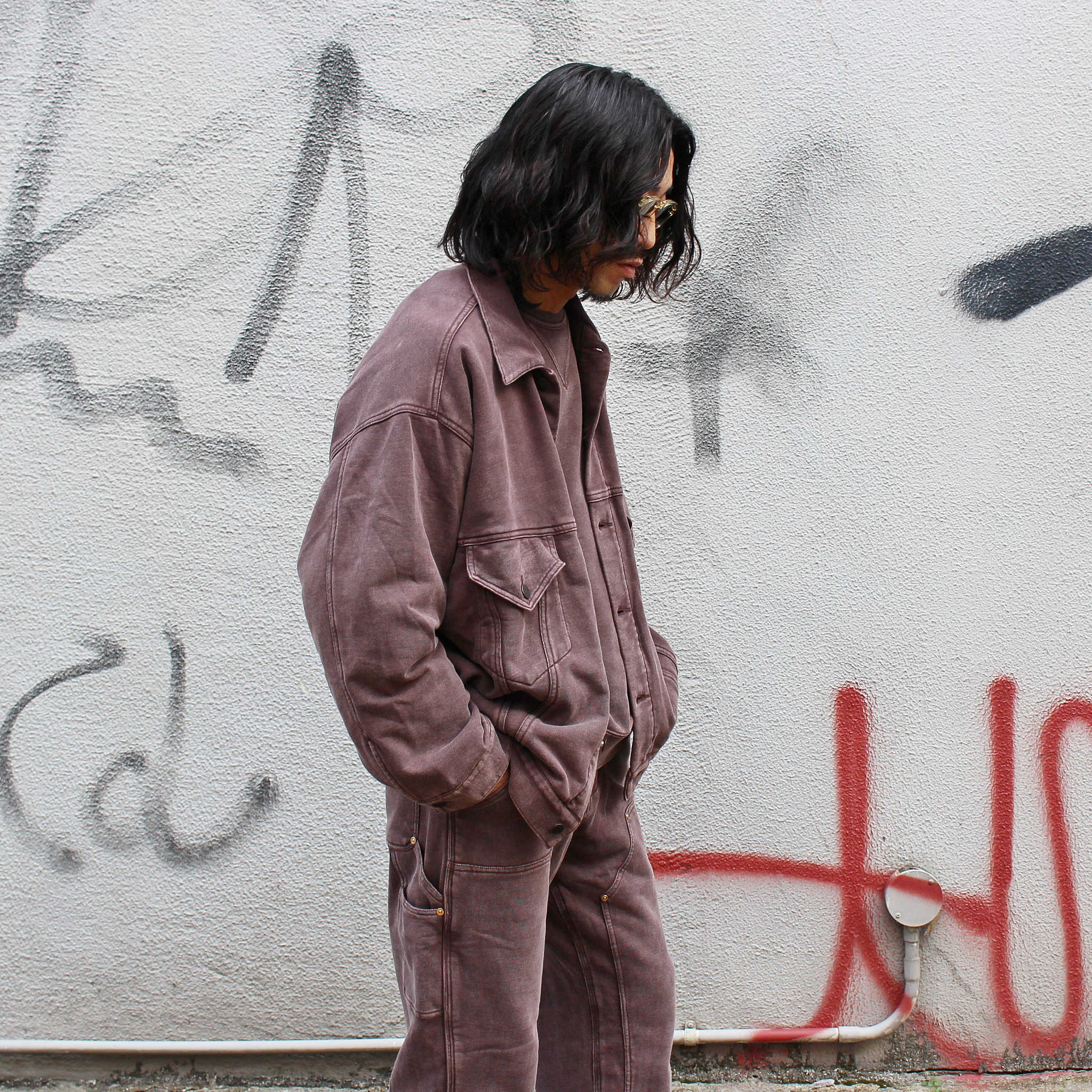 IMPRESTORE インプレストア / BenJie | Trucker Coat トラッカーコート (FADE BROWN フェードブラウン)