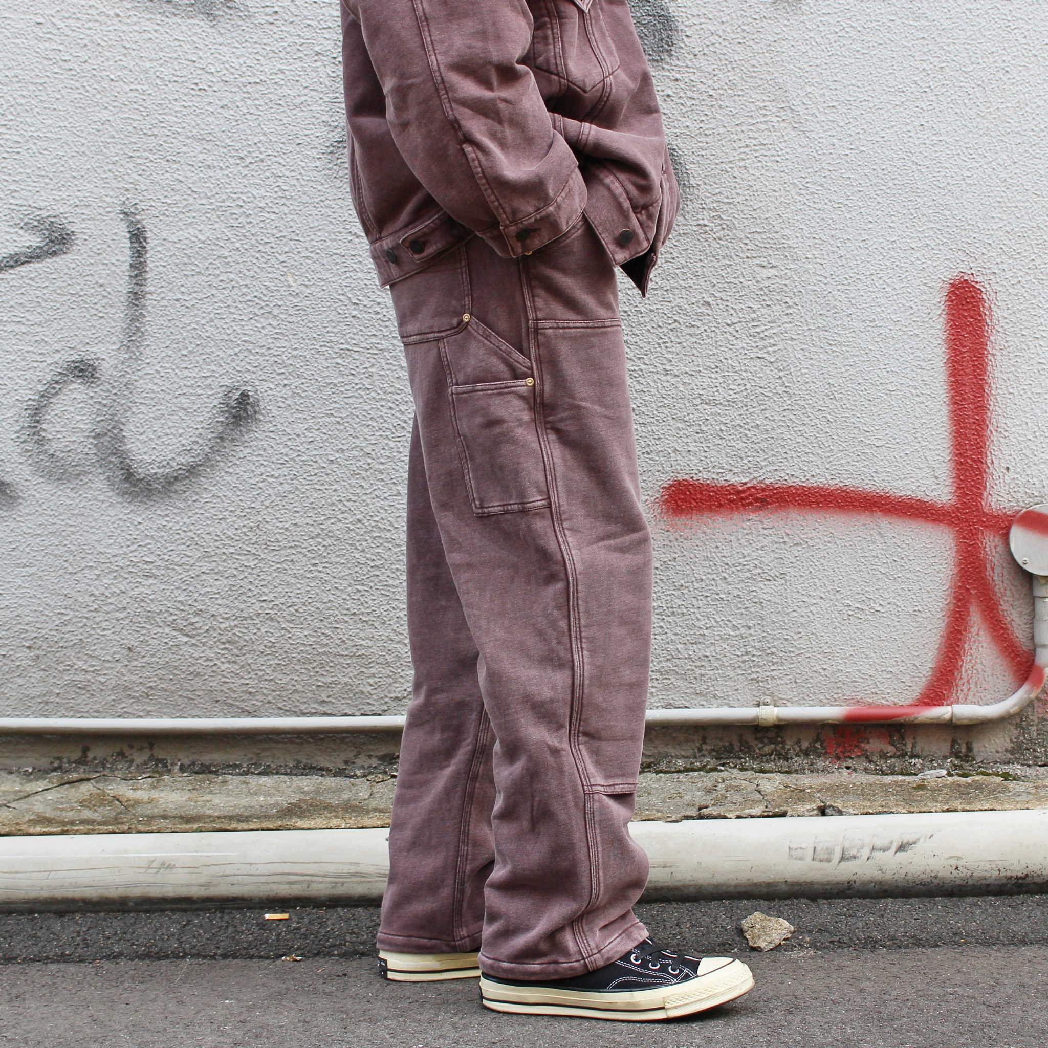 IMPRESTORE インプレストア / Huey | Double Knee Pants ダブルニーパンツ (FADE BROWN フェードブラウン)