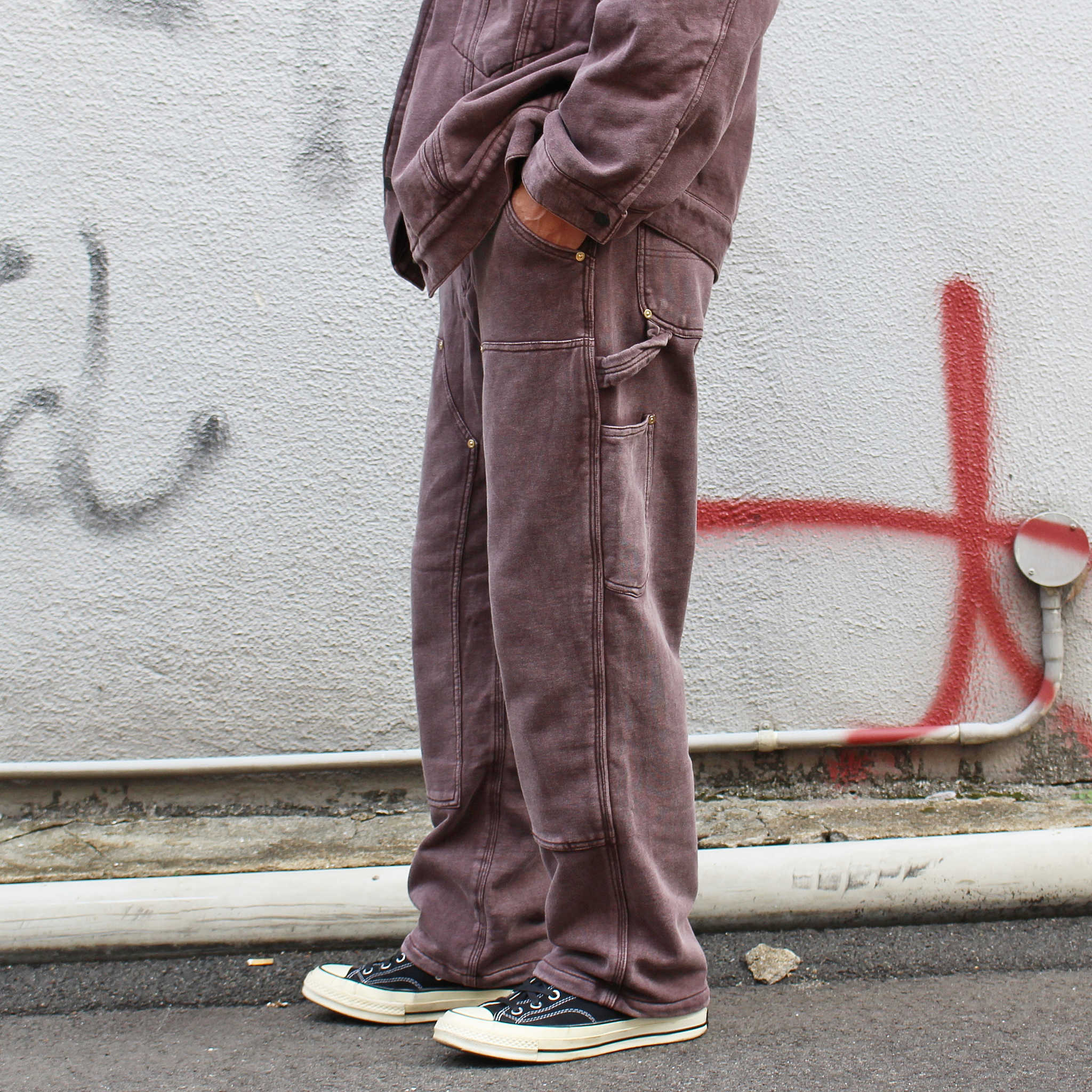 IMPRESTORE インプレストア / Huey | Double Knee Pants ダブルニーパンツ (FADE BROWN フェードブラウン)