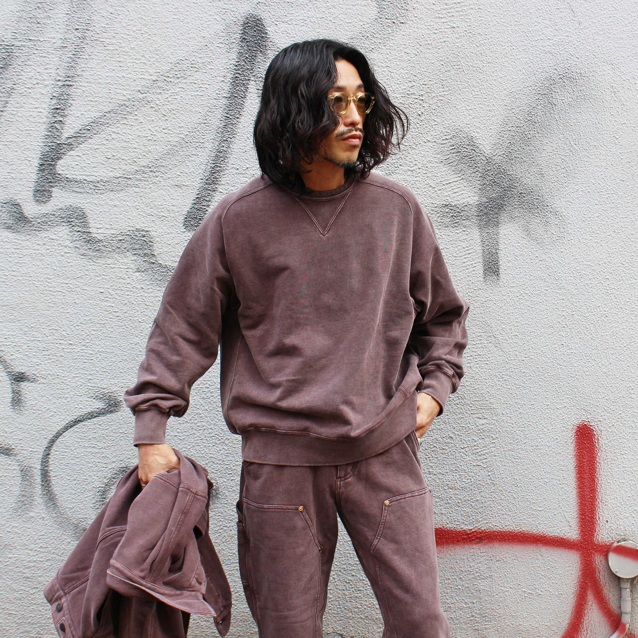 IMPRESTORE インプレストア / Martha | Freedom sweat フリーダムスウェット (FADE BROWN フェードブラウン)