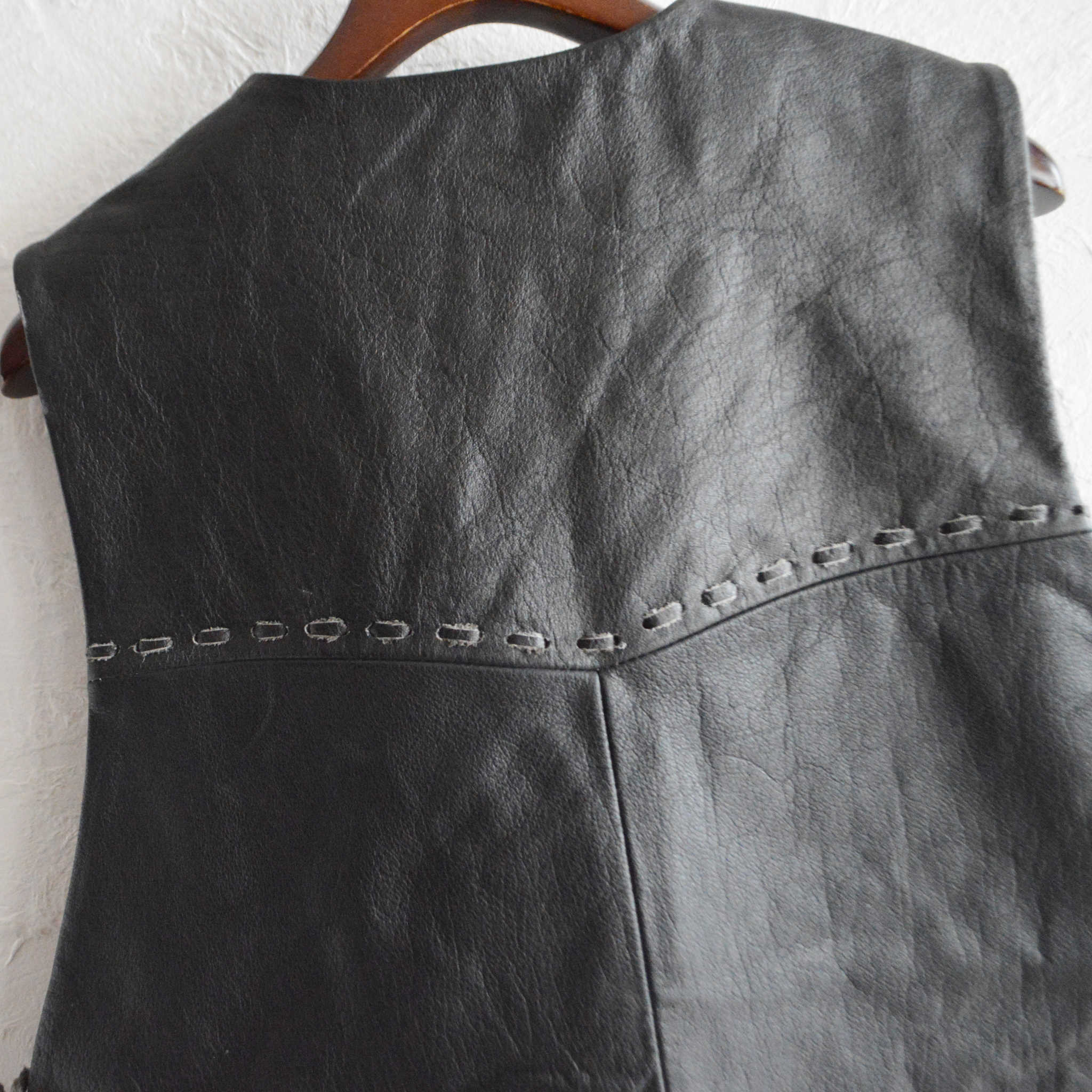 Nasngwam. ナスングワム / PUEBLO LEATHER VEST プエブロベスト Msize (BLACK ブラック)