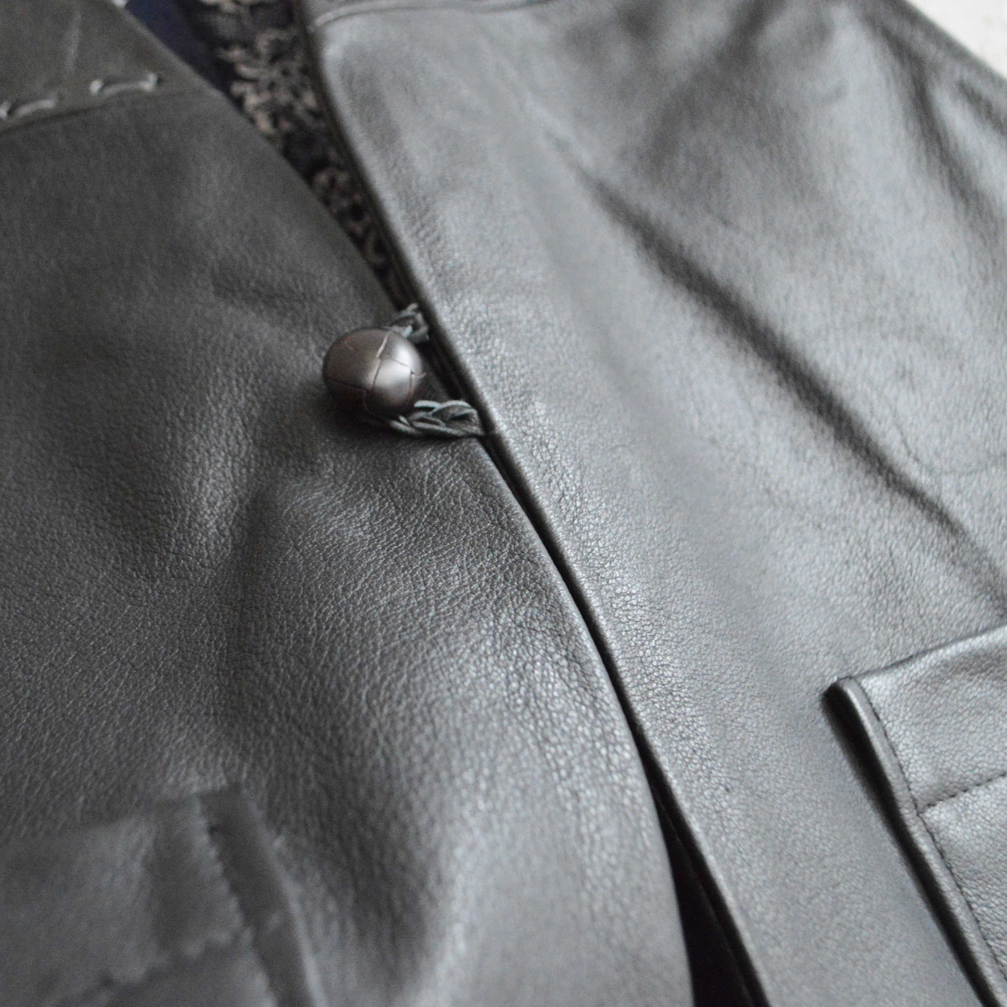 Nasngwam. ナスングワム / PUEBLO LEATHER VEST プエブロベスト Msize (BLACK ブラック)