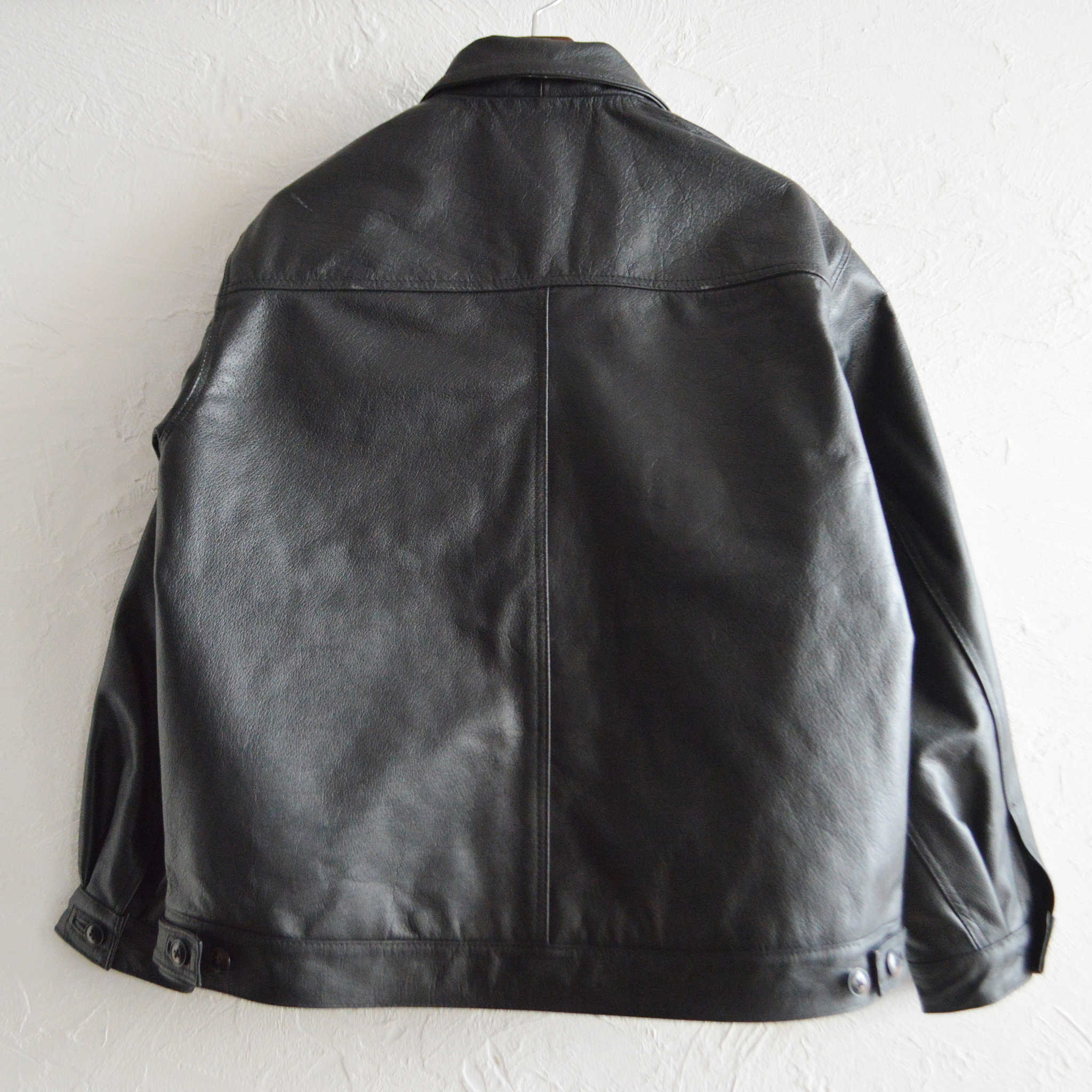 Nasngwam. ナスングワム / ATAVISM LEATHER JACKET アタビズムジャケット Msize  (BLACK ブラック)