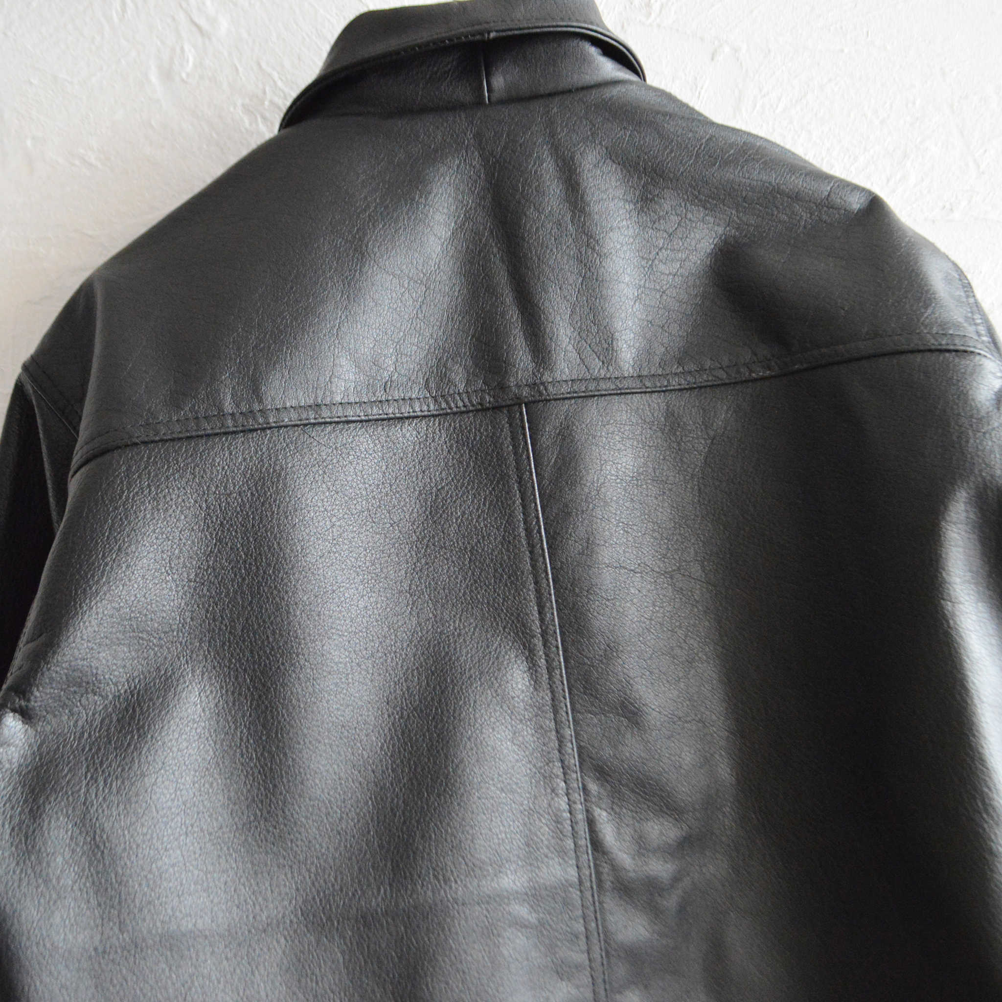 Nasngwam. ナスングワム / ATAVISM LEATHER JACKET アタビズムジャケット Msize  (BLACK ブラック)