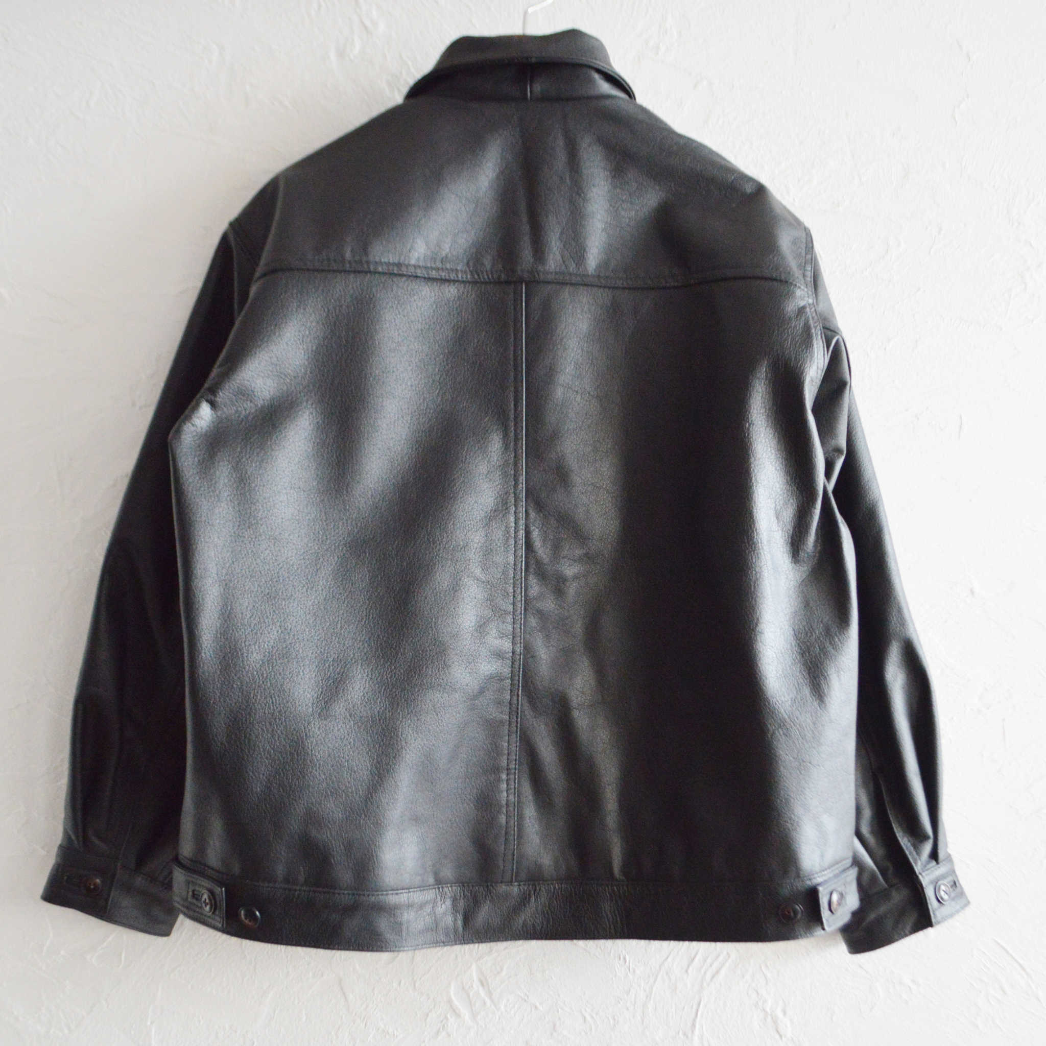 Nasngwam. ナスングワム / ATAVISM LEATHER JACKET アタビズムジャケット Msize  (BLACK ブラック)