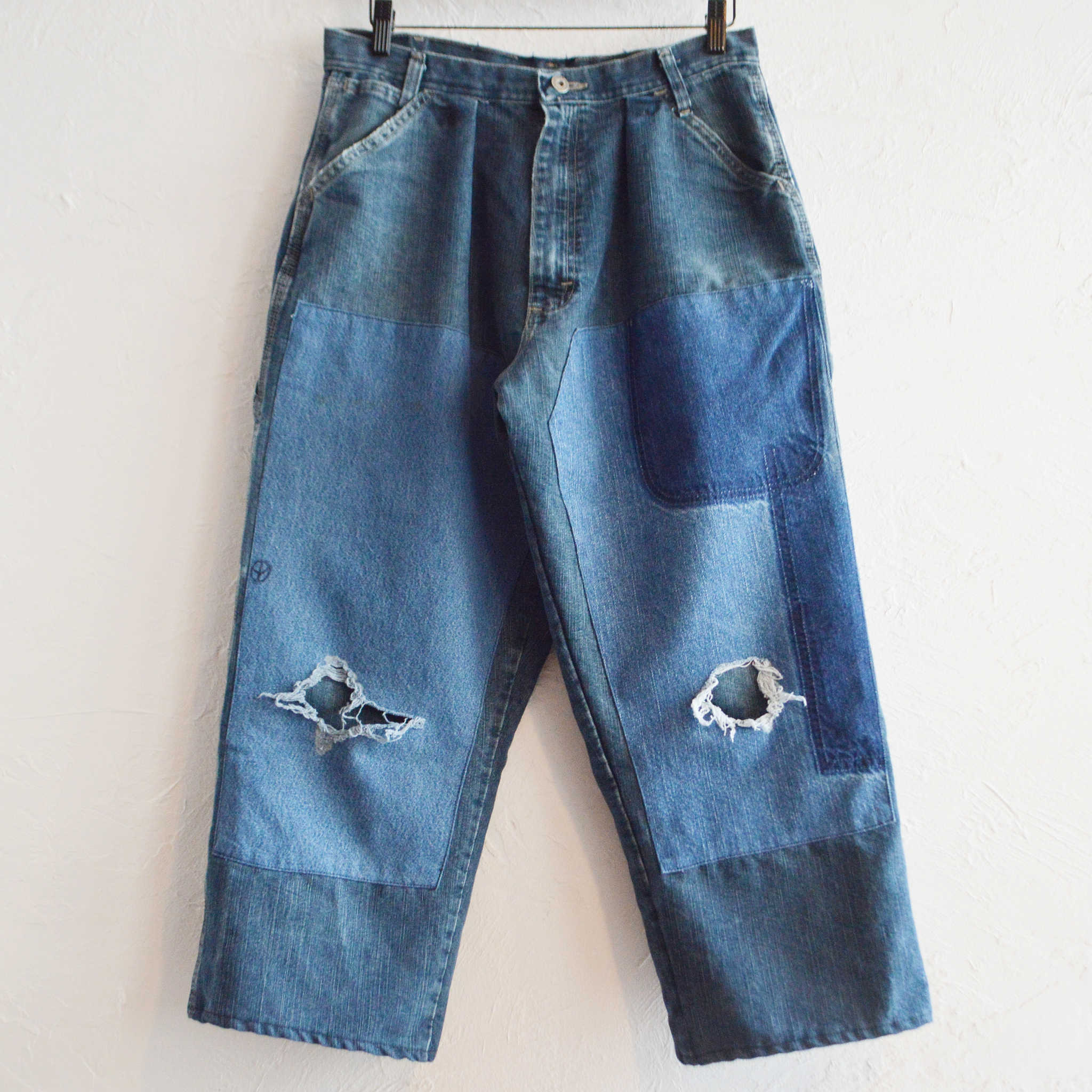 SUNNY SIDE UP サニーサイドアップ / RE PAINTER PANTS リメイクペインターパンツ (BLUE ブルー)