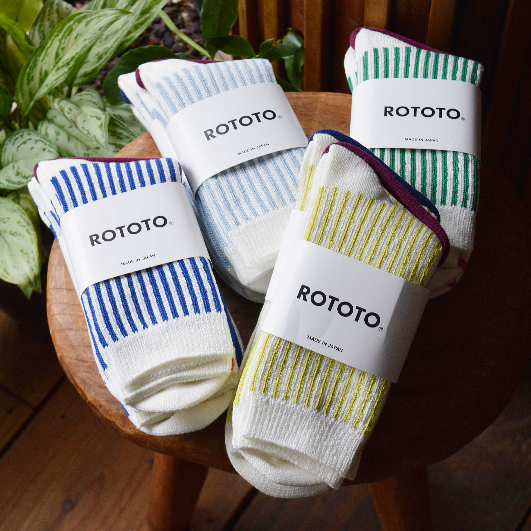 ROTOTO ロトト / VERTICAL STRIPE SOCKS バーティカルストライプソックス