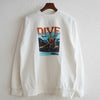 modemdesign モデムデザイン / DIVE Dog Sweat ダイブドックスウェット (WHITE ホワイト)