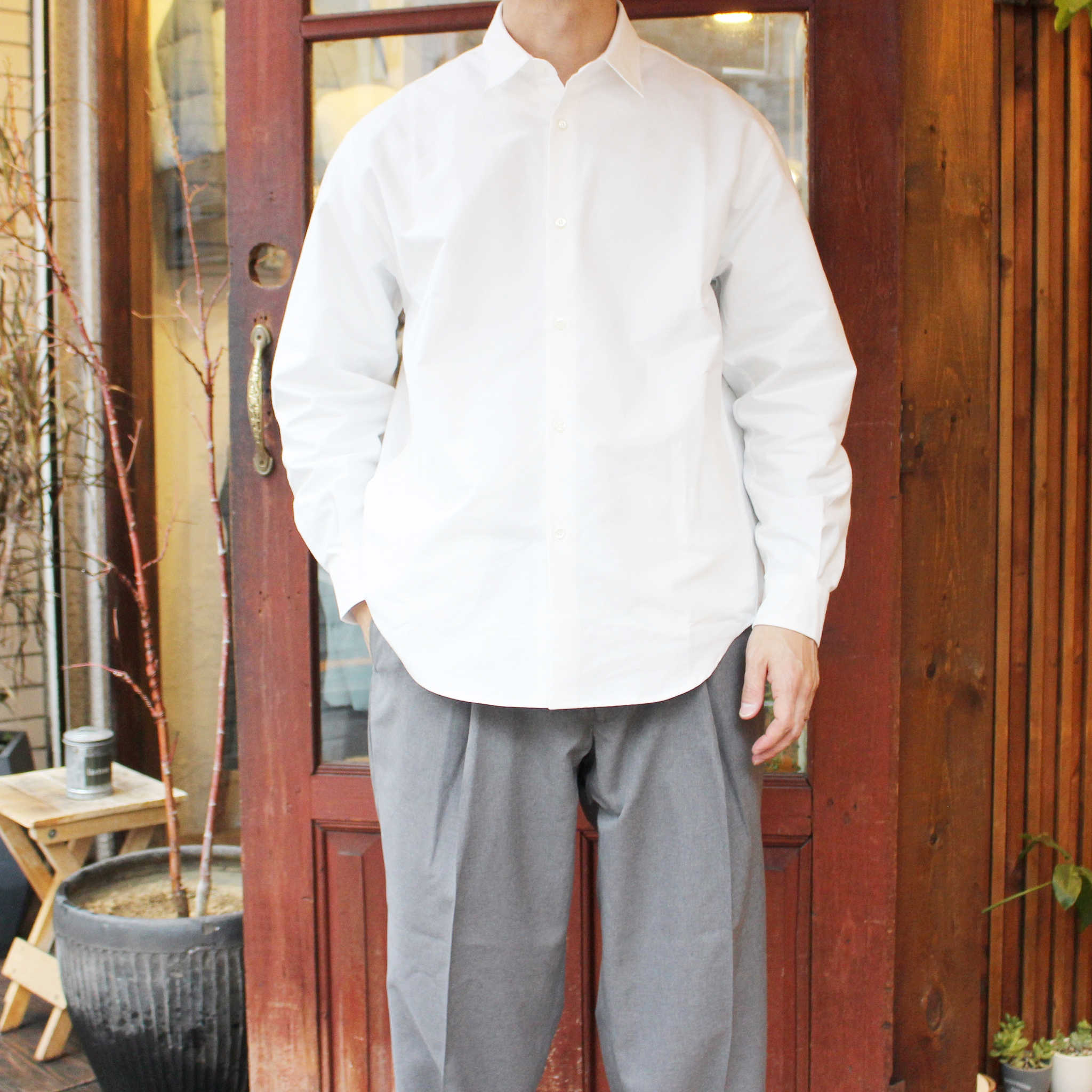 LAMOND ラモンド / HEAVY OX SHIRTS ヘビーオックスシャツ (WHITE ホワイト)