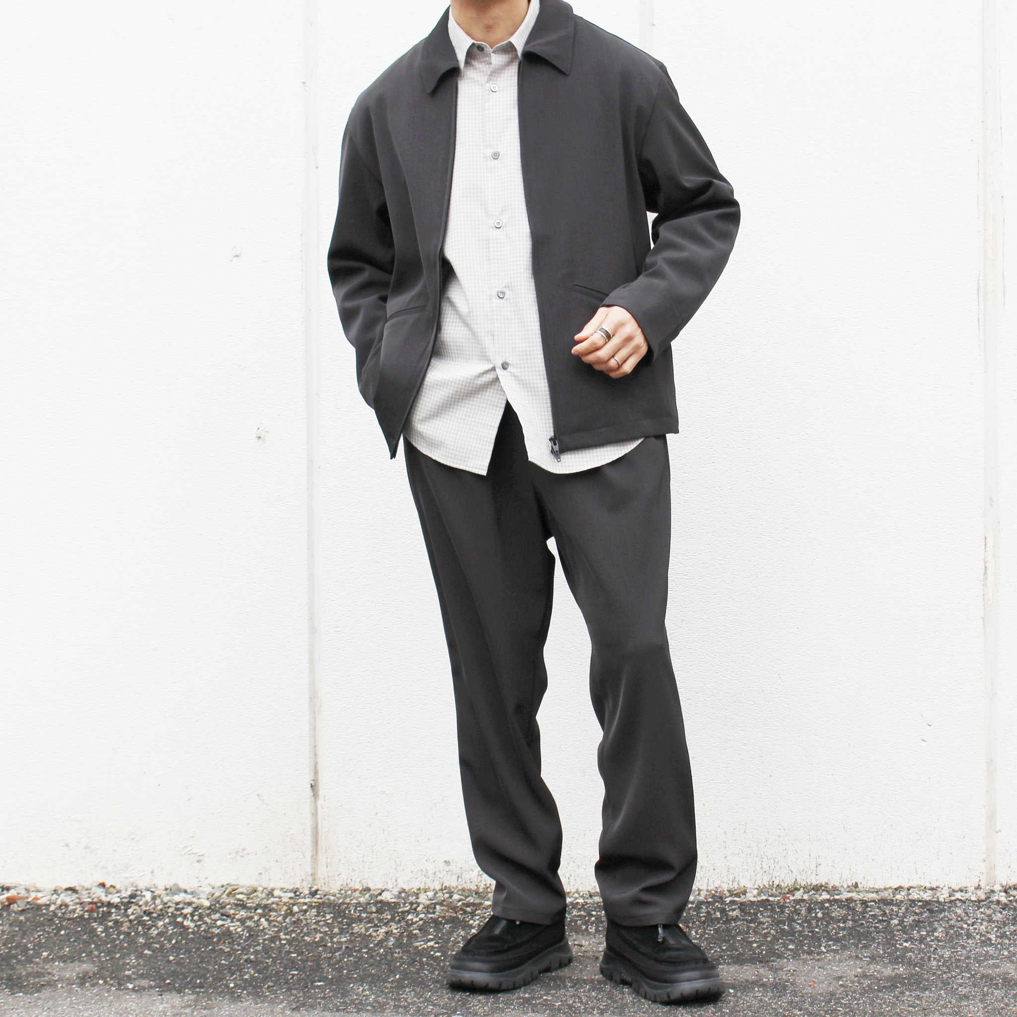 LAMOND ラモンド / TWILL TWIST SHORT JACKET ツイルツイストショートジャケット (FADE BLACK フェードブラック)