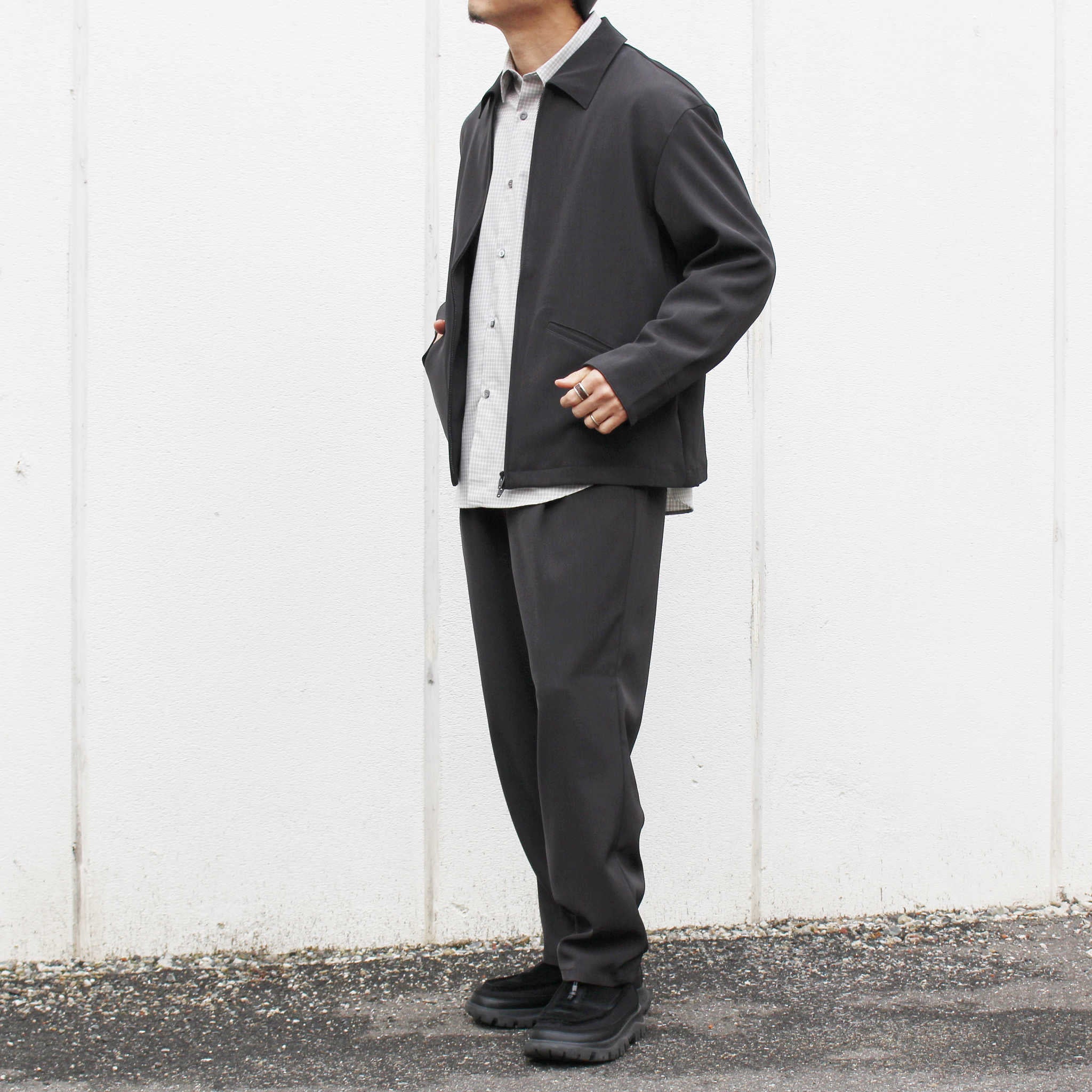 LAMOND ラモンド / TWILL TWIST SHORT JACKET ツイルツイストショートジャケット (FADE BLACK フェードブラック)