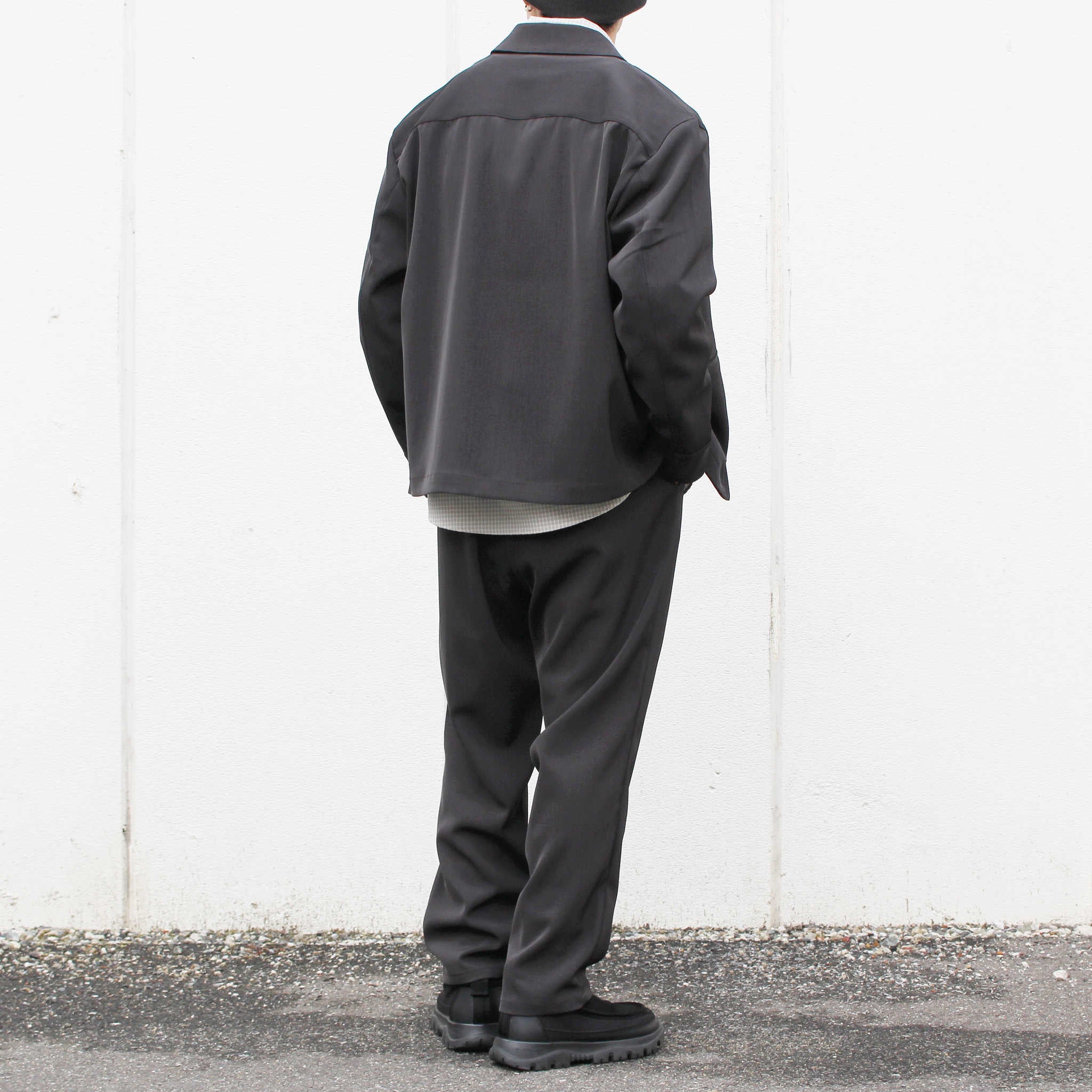 LAMOND ラモンド / TWILL TWIST SHORT JACKET ツイルツイストショートジャケット (FADE BLACK フェードブラック)